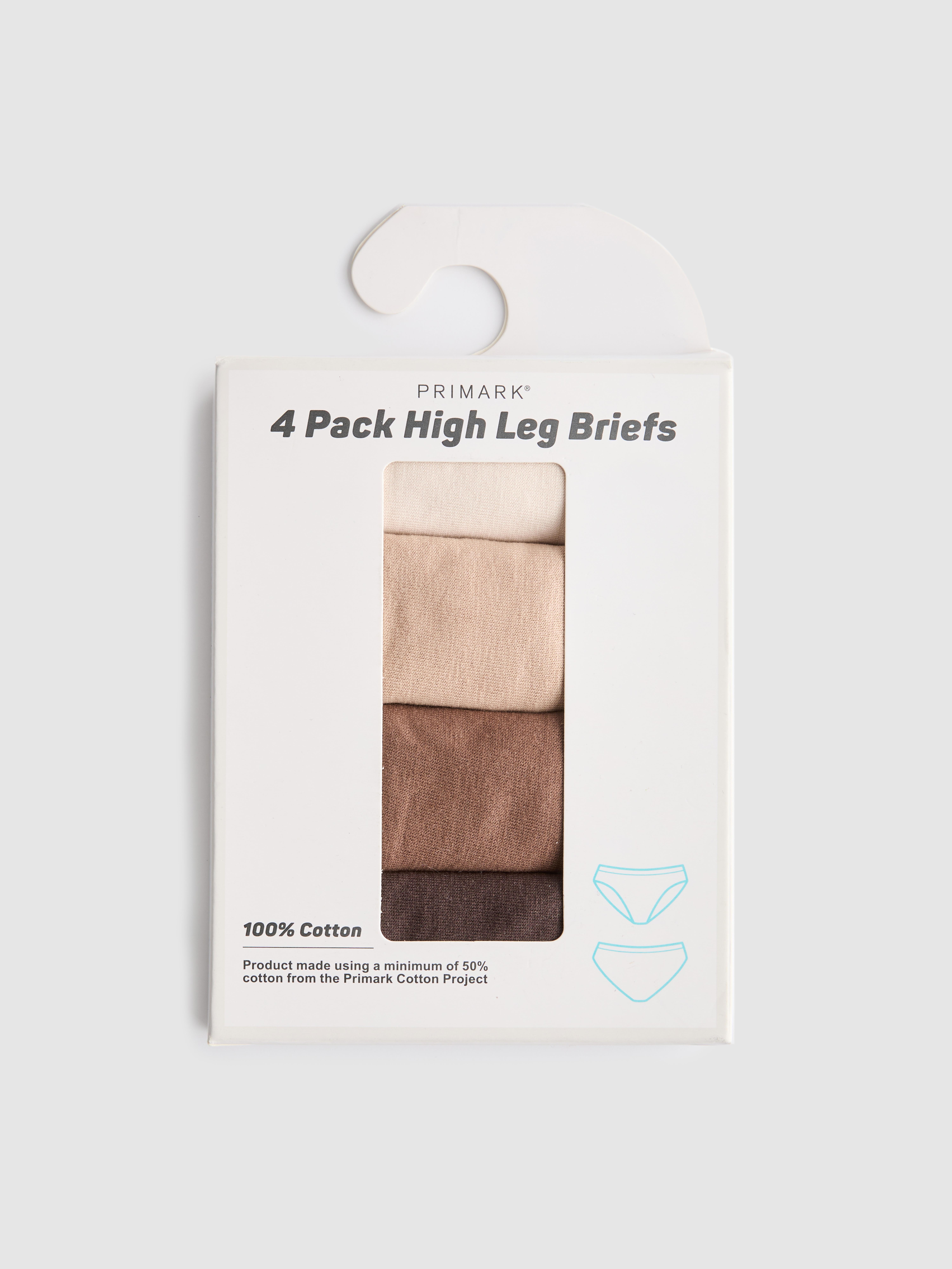 4pk Pure Cotton High-Leg Briefs
