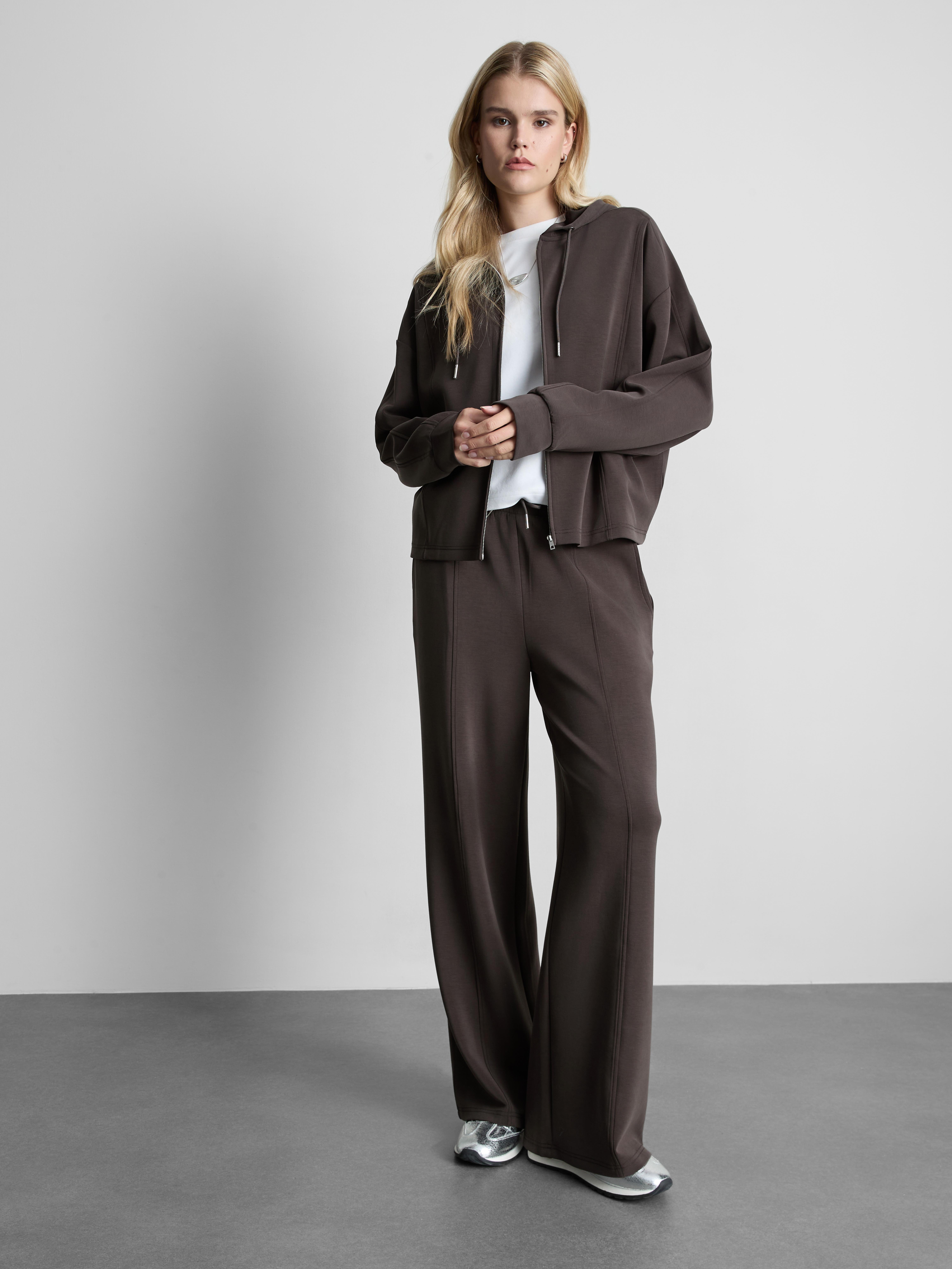Modal-Blend Zip-Up Hoodie