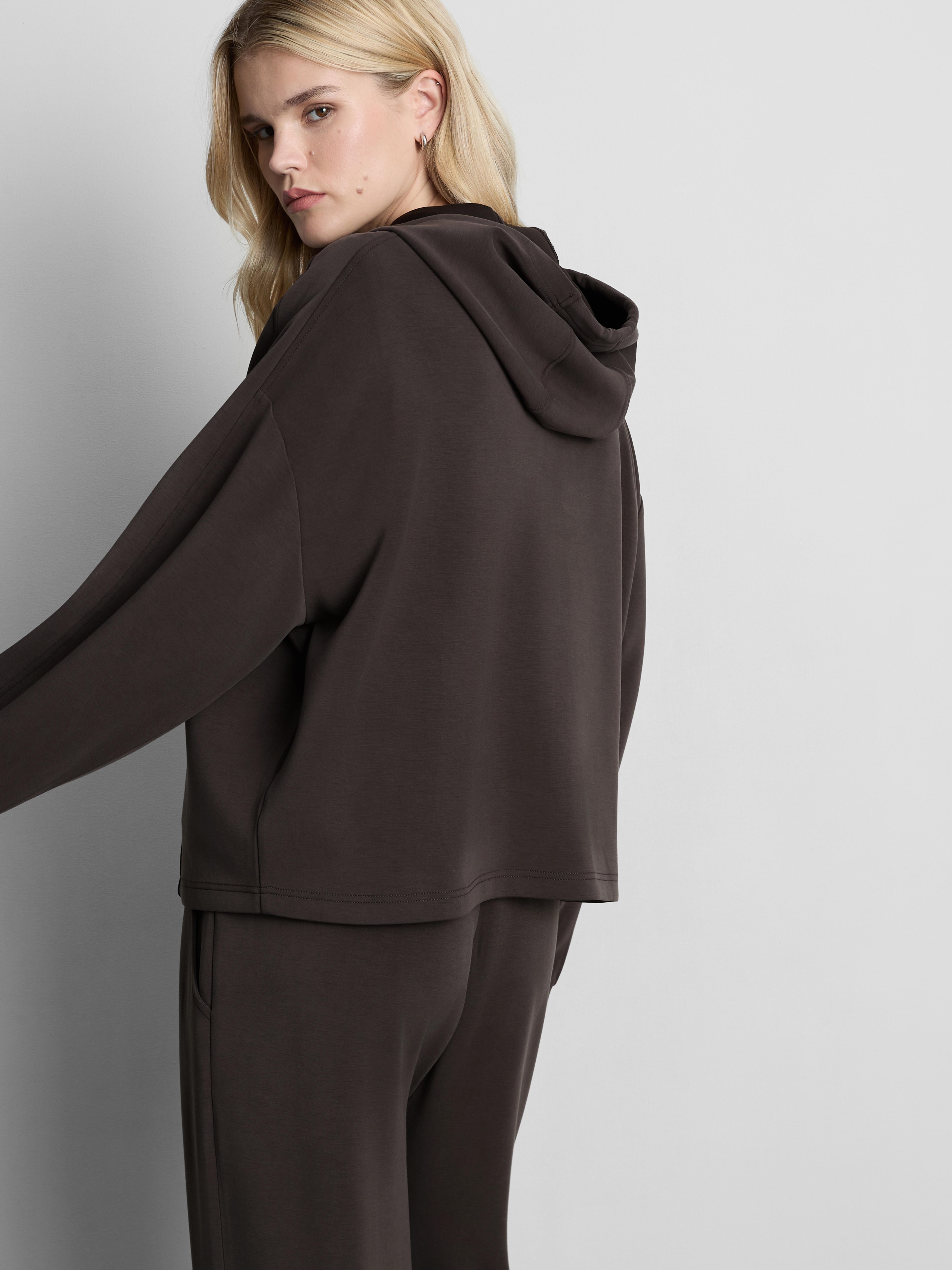 Modal-Blend Zip-Up Hoodie