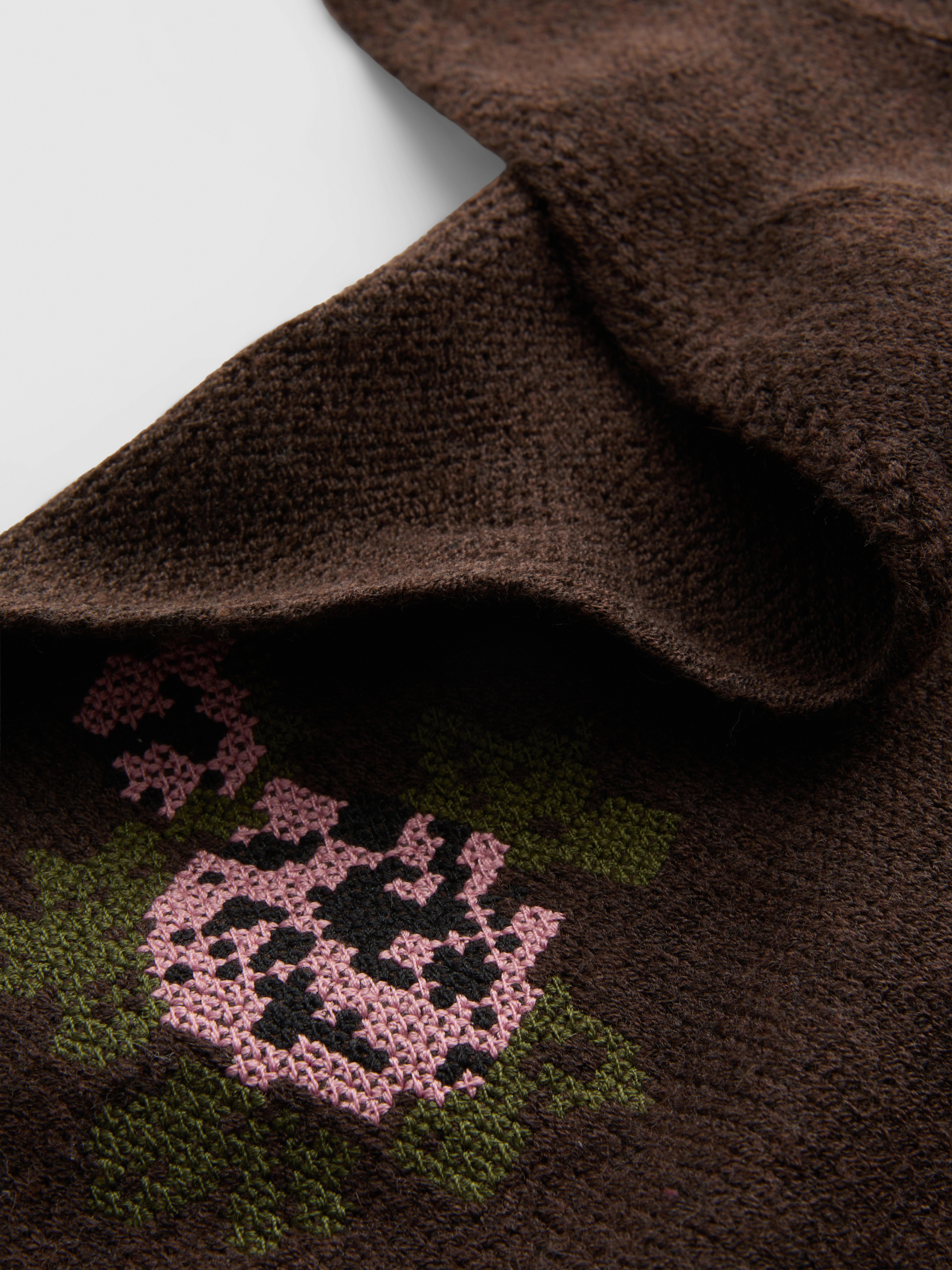 The Edit Cross-Stitch Floral Triangle Scarf