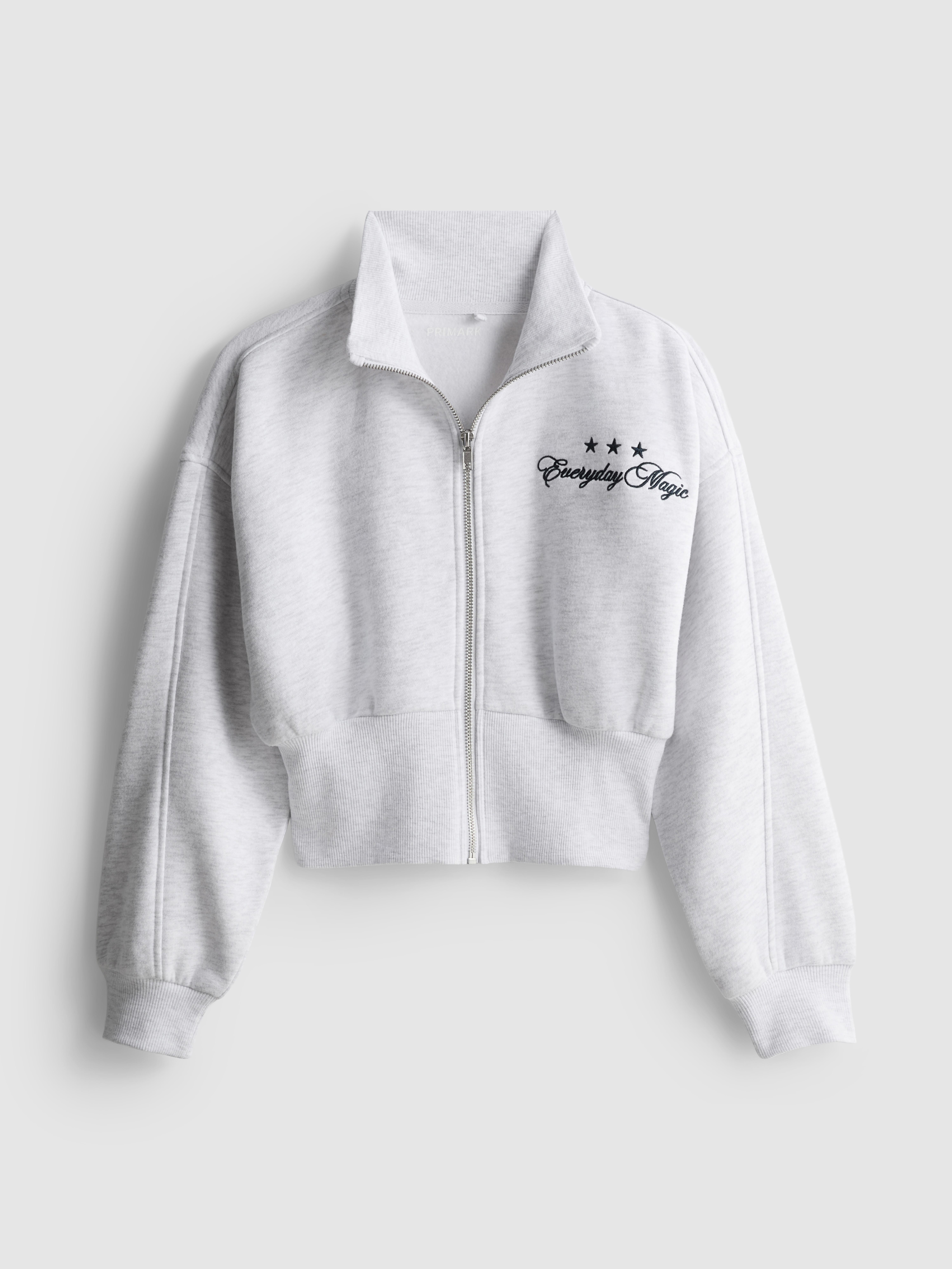7-15yrs | Cotton-Rich High-Neck Zip-Up Sweatshirt