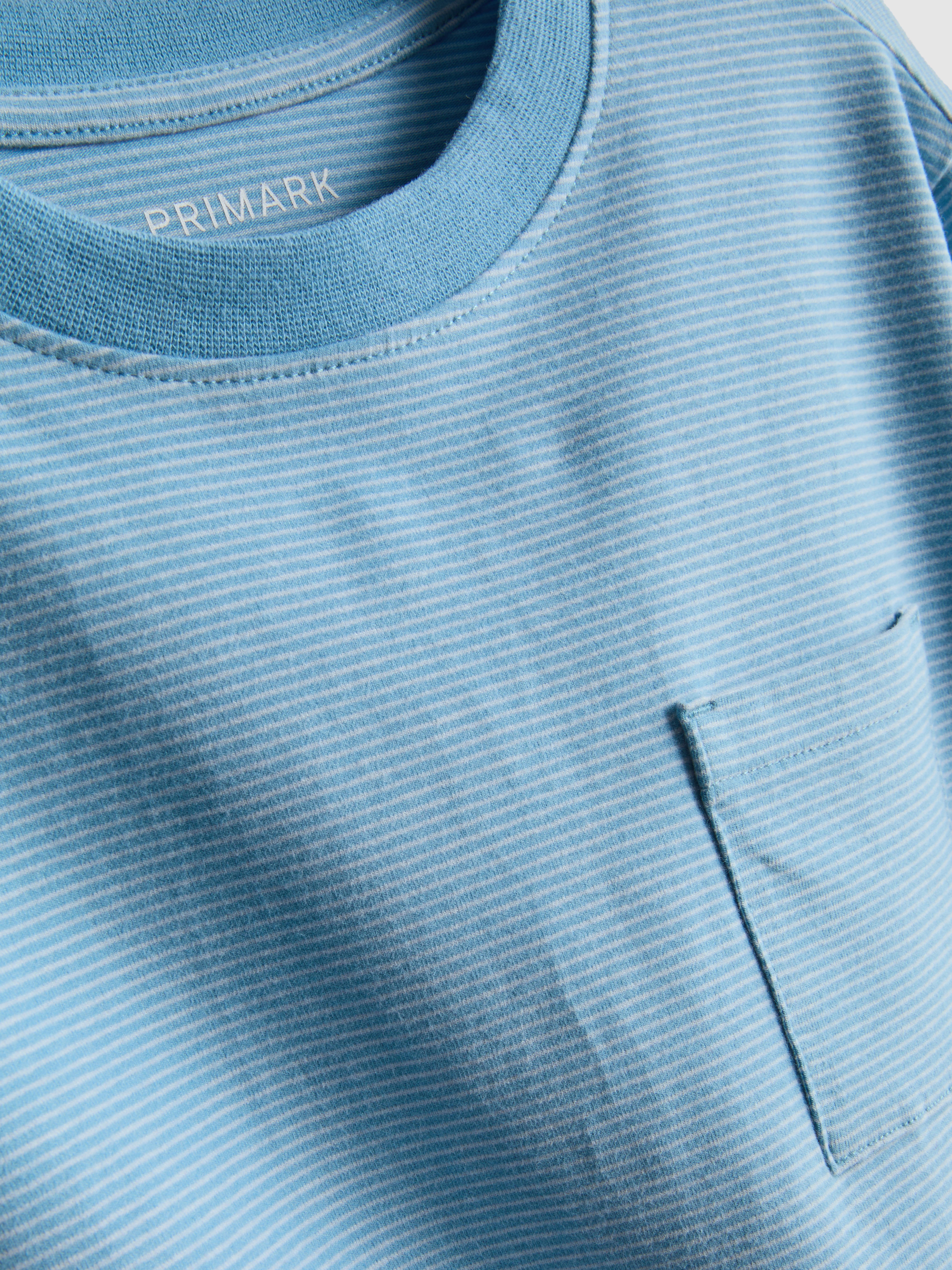 1-7yrs | Cotton-Rich Pinstripe Long-Sleeve T-Shirt