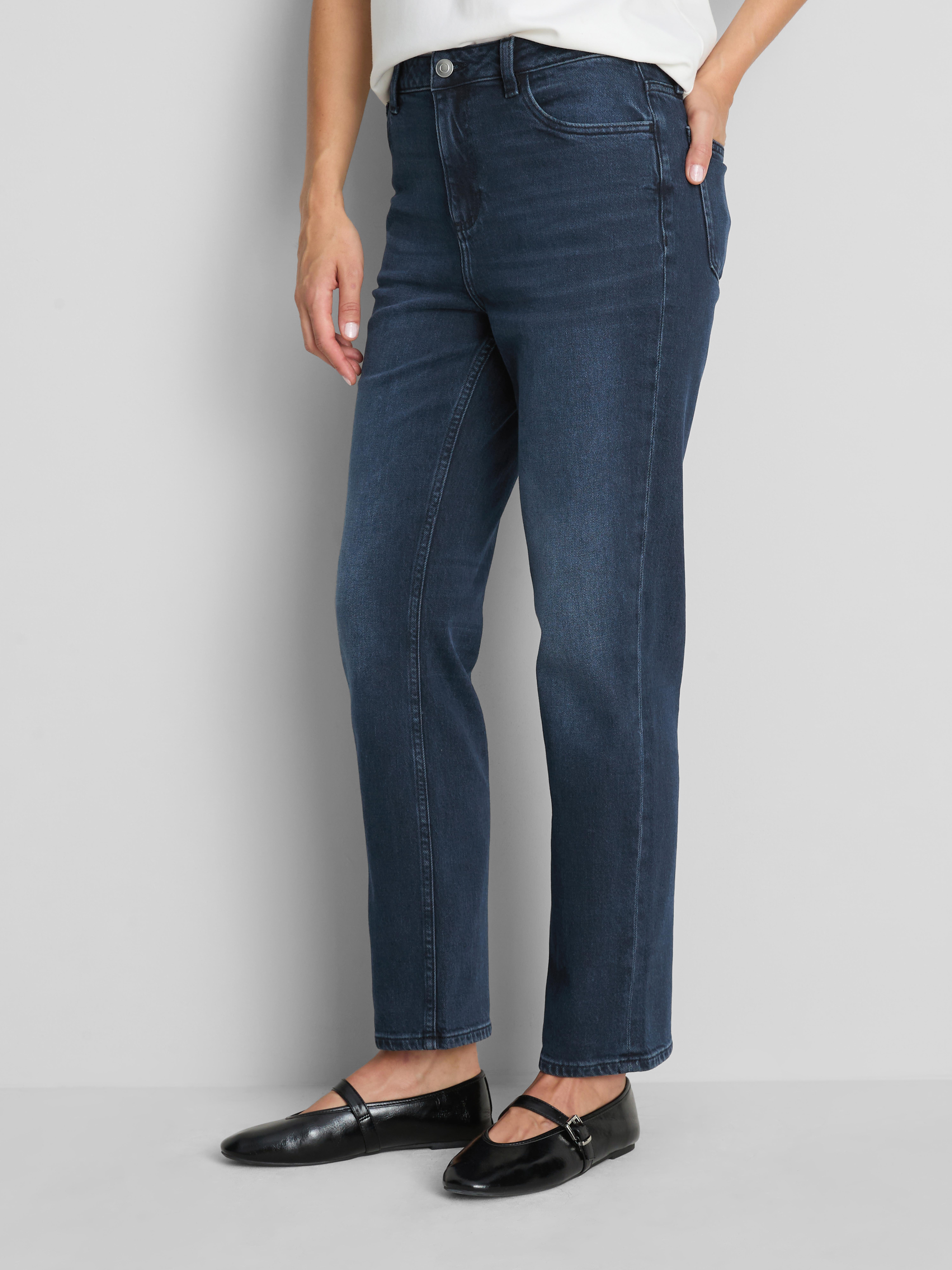 High-Waisted Straight-Leg Jeans