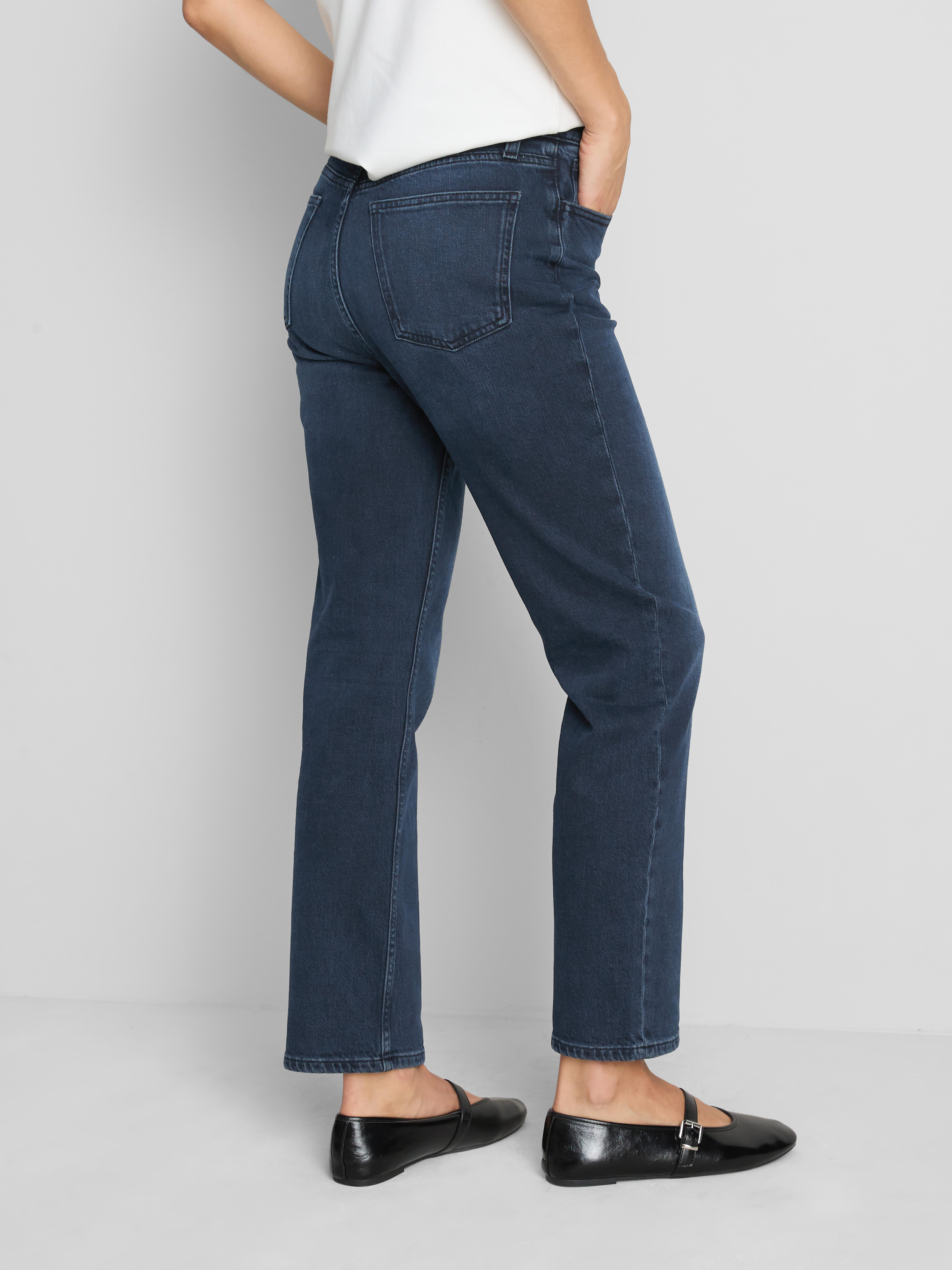 High-Waisted Straight-Leg Jeans
