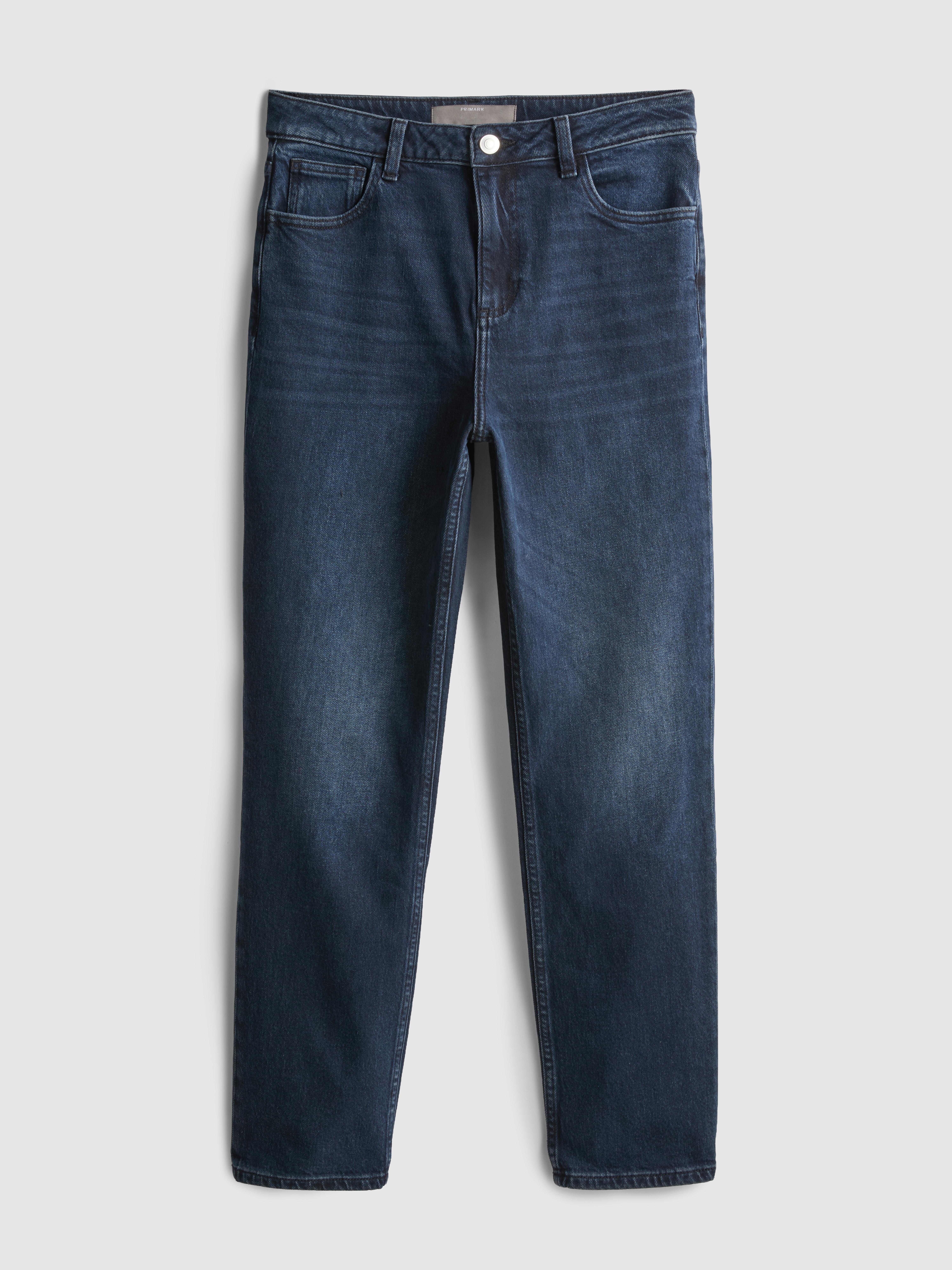High-Waisted Straight-Leg Jeans