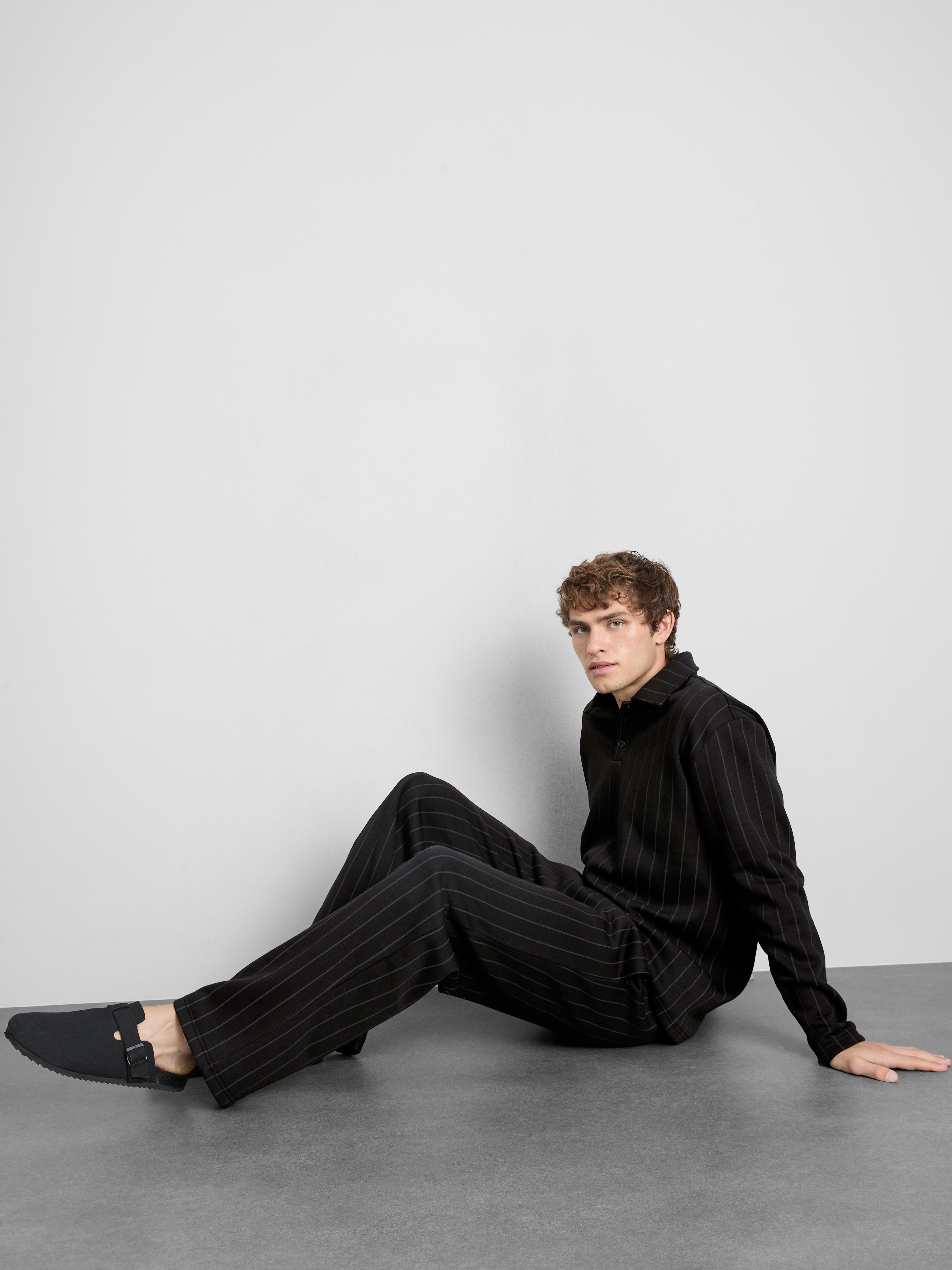 The Edit Striped Pajama Bottoms
