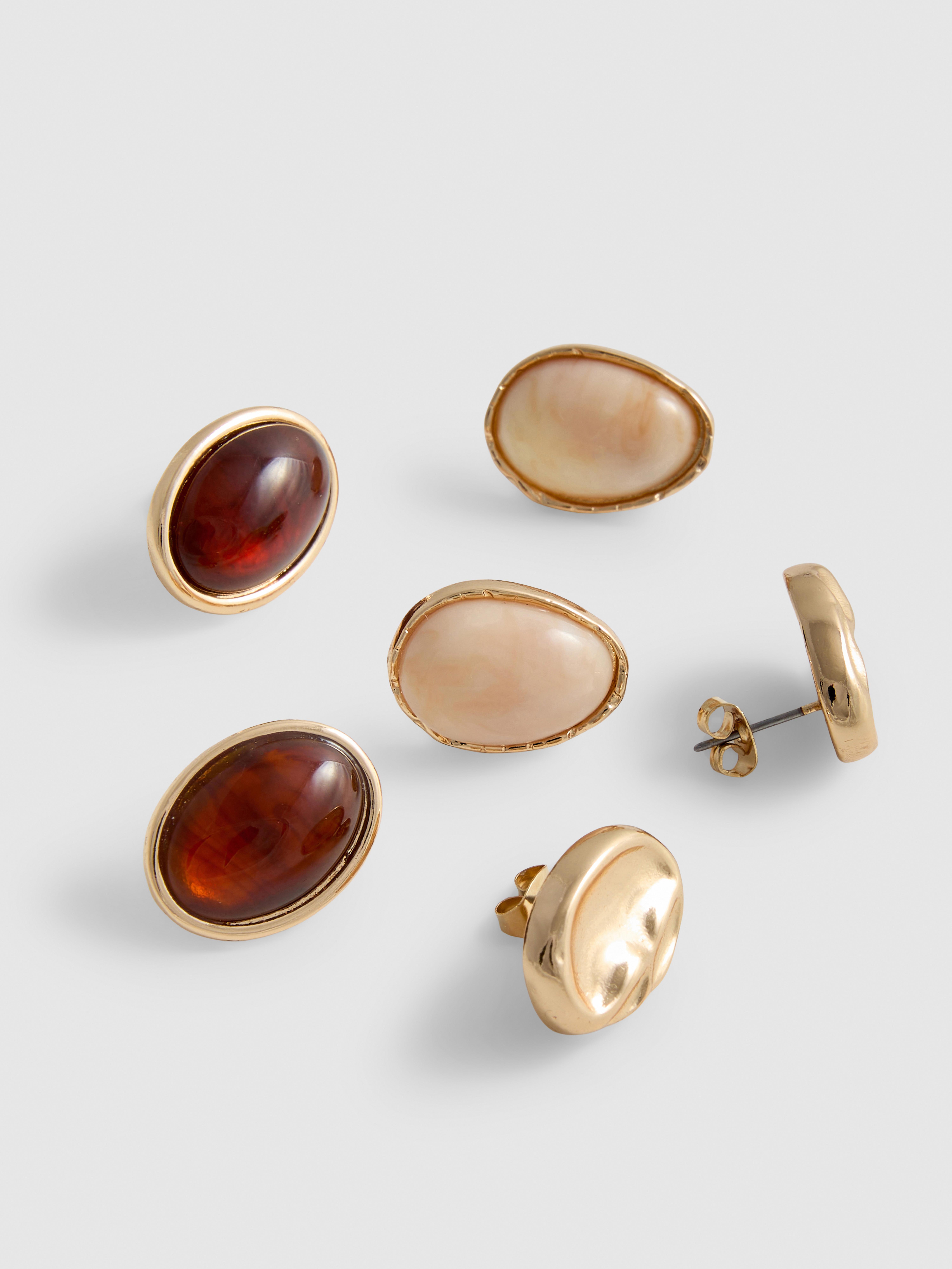 3pk Paula Echevarría Stud Earrings