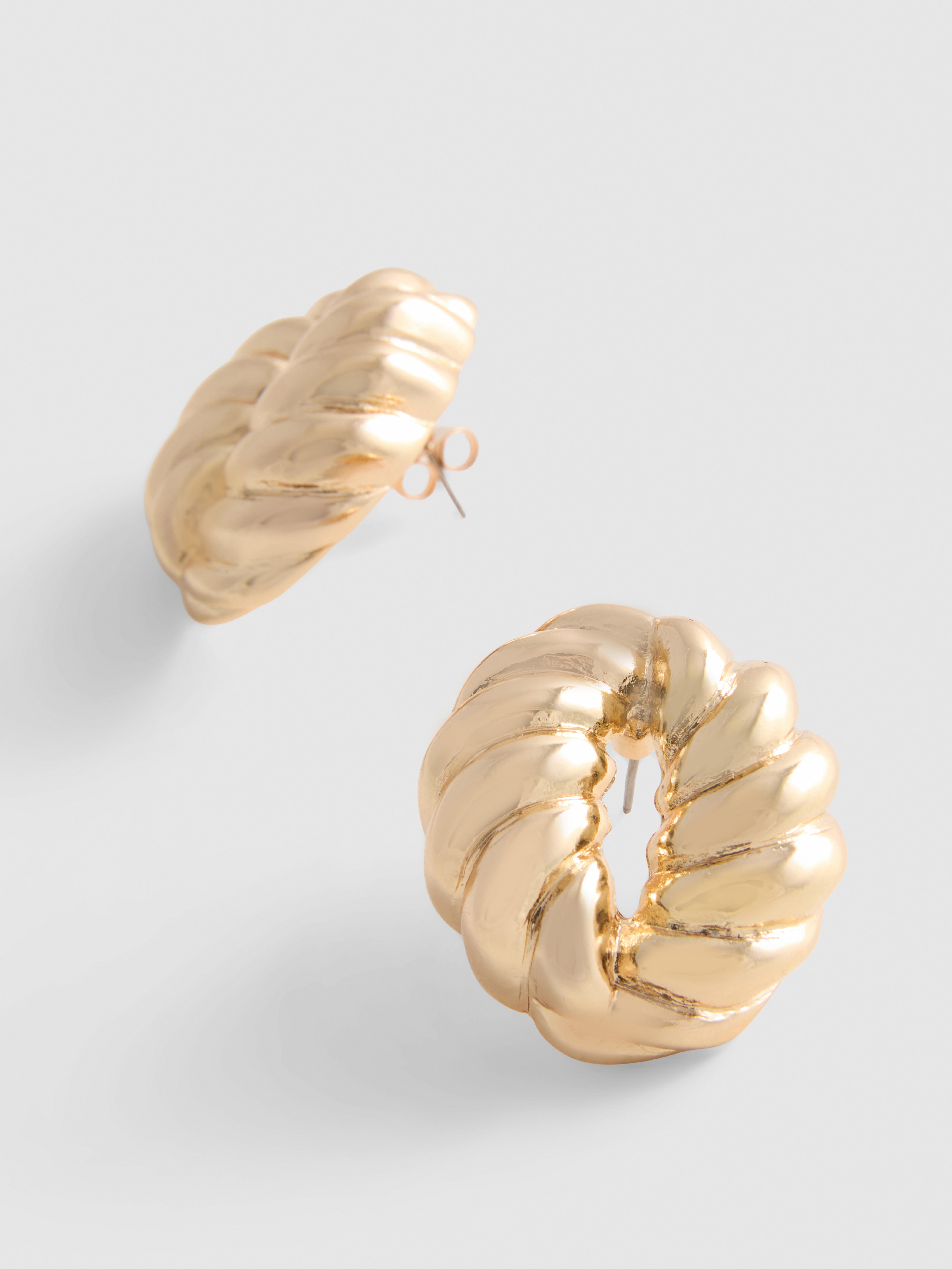 Chunky Twisted Hoop Earrings