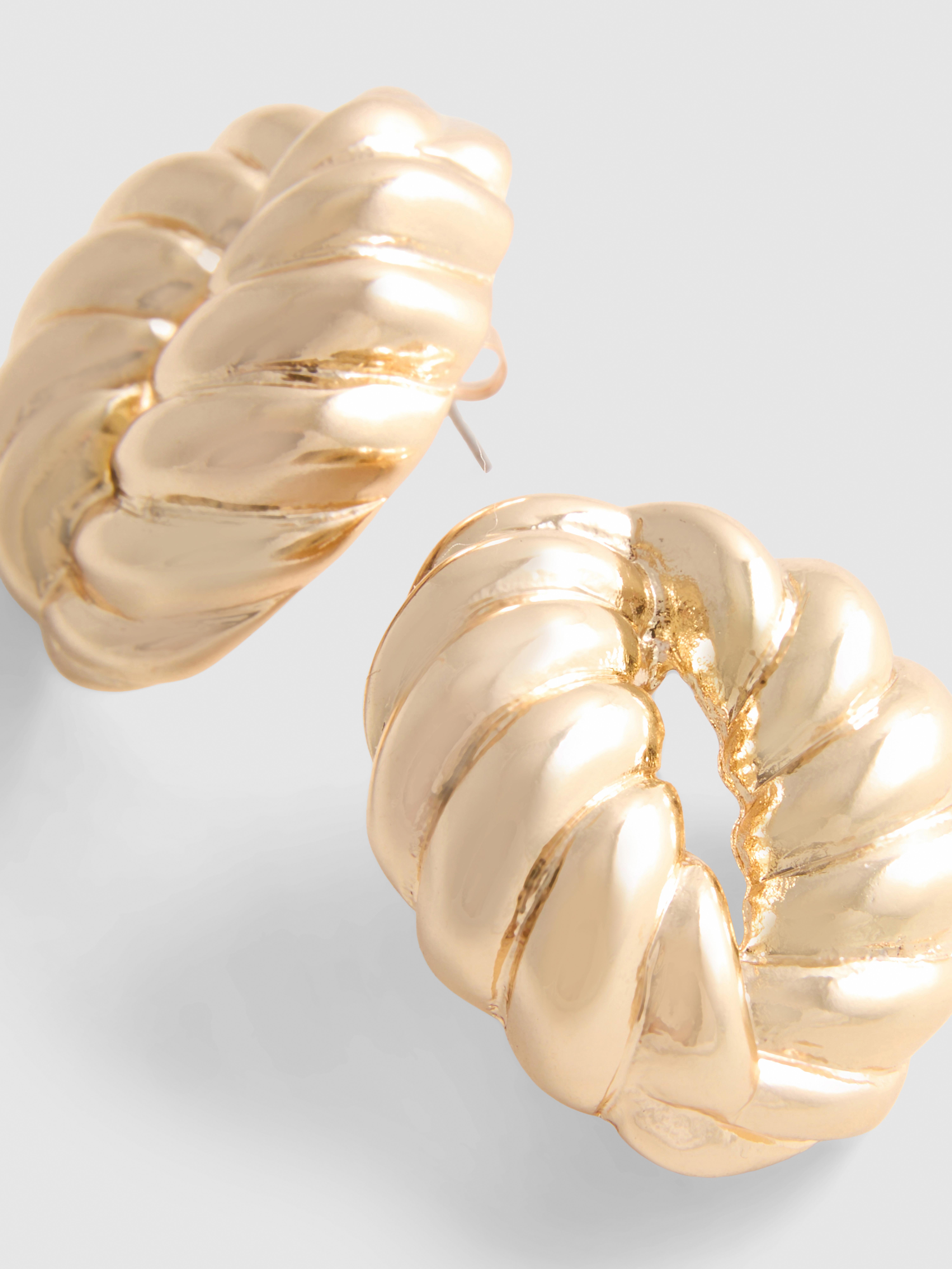 Chunky Twisted Hoop Earrings