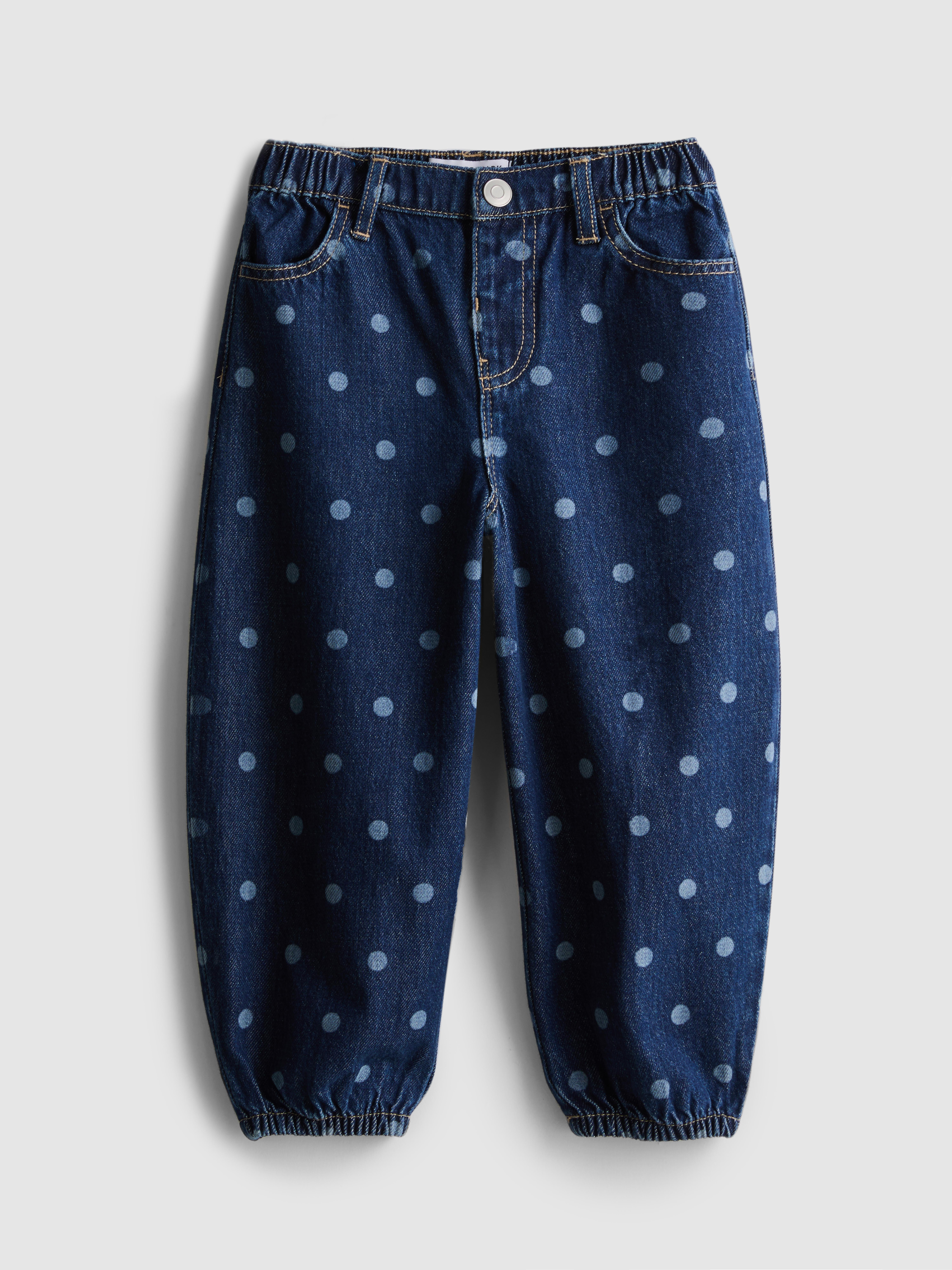 1-9yrs | Polka Dot Balloon Leg Jeans