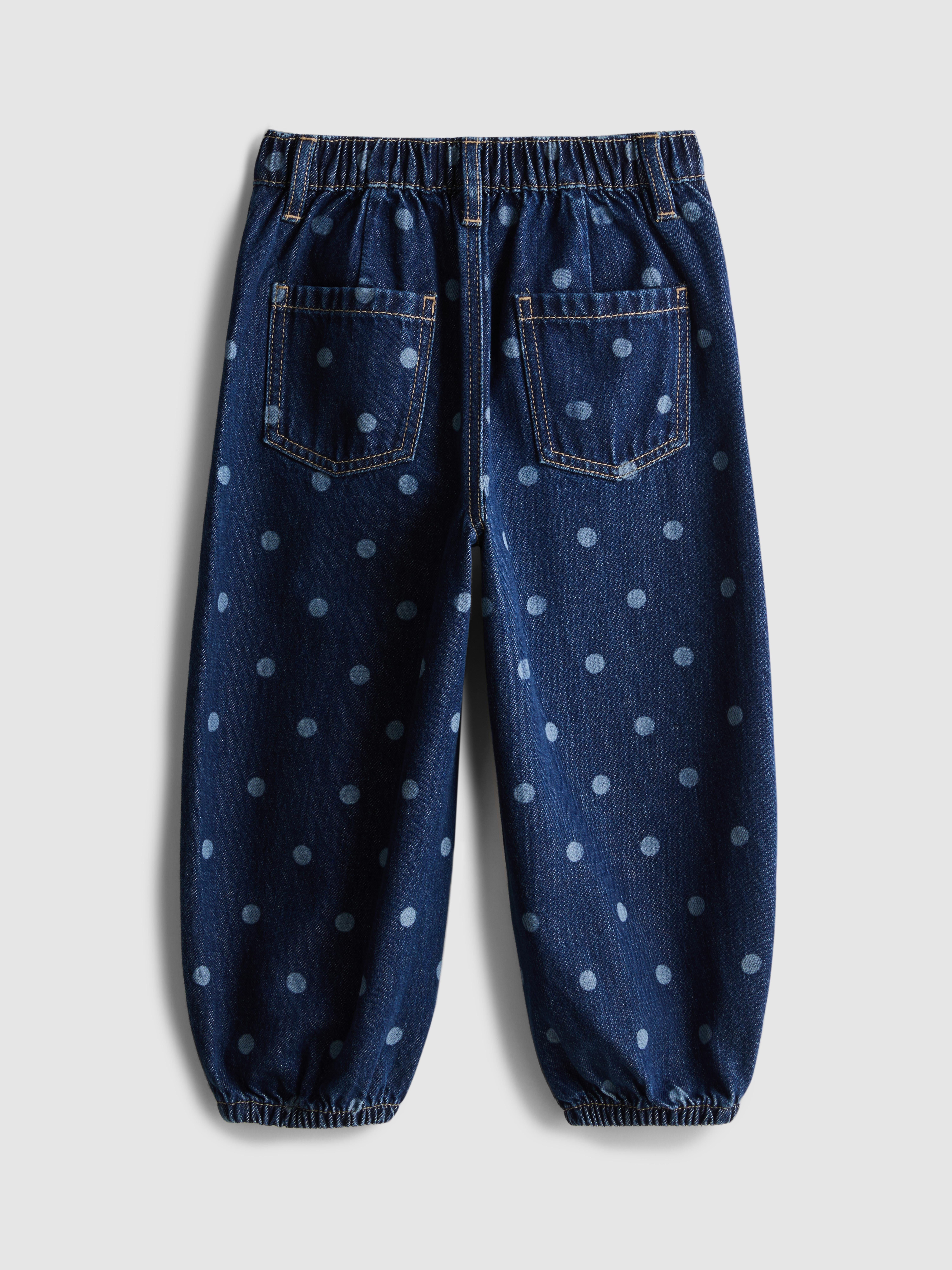 1-9yrs | Polka Dot Balloon Leg Jeans