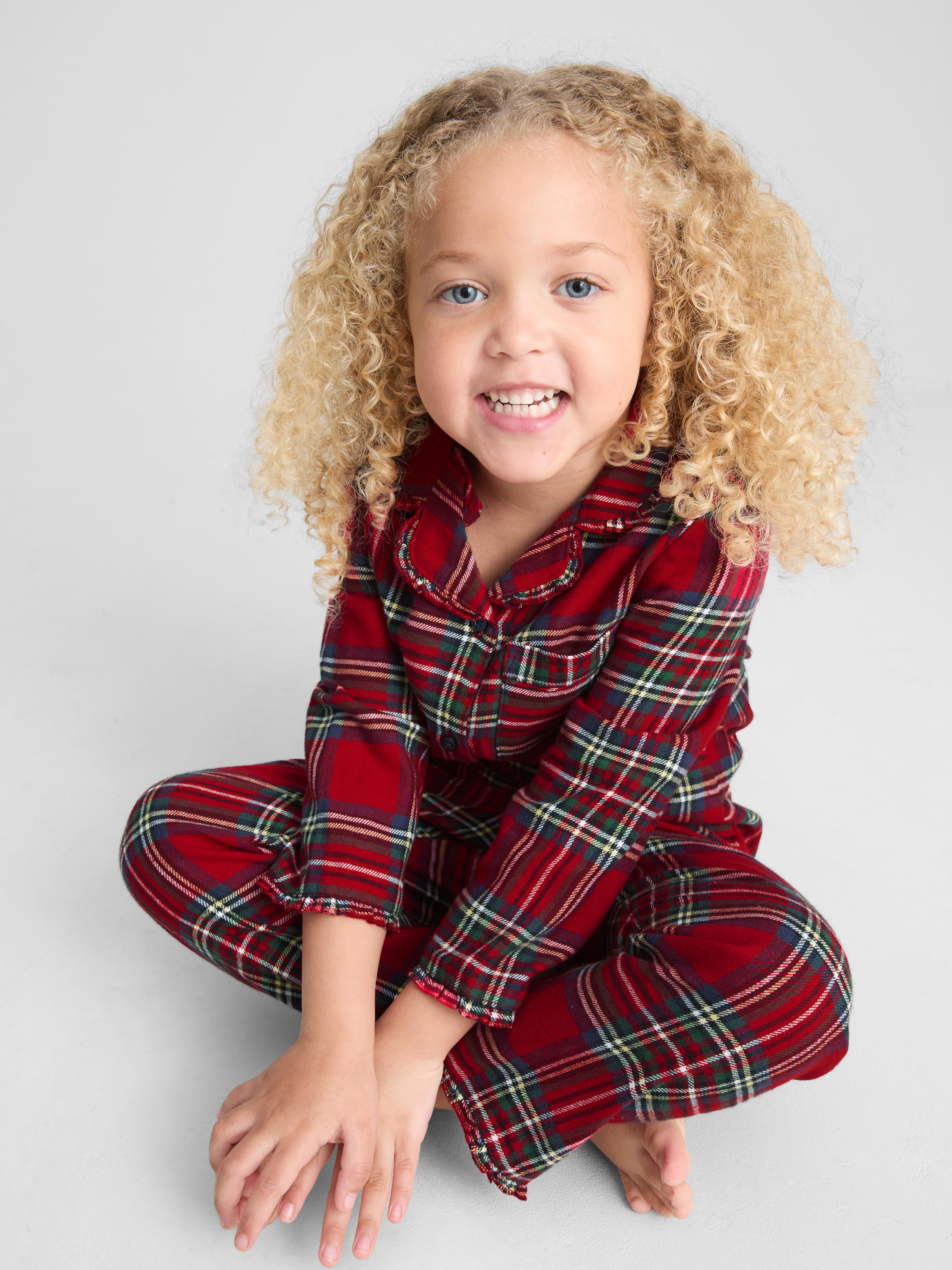 1-15 jr | Katoenen kerstpyjama met Schotse ruit voor kids