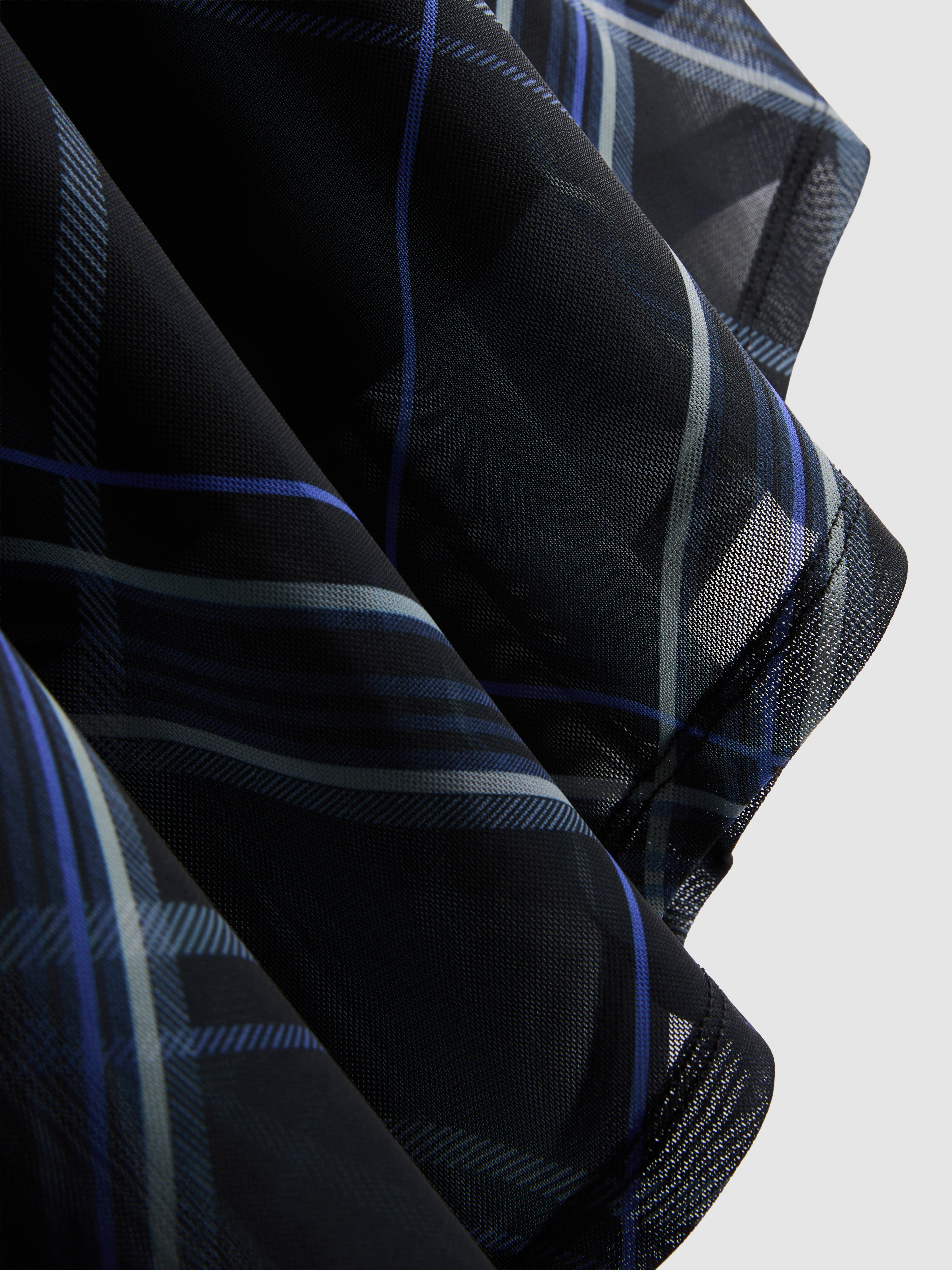Plaid Asymmetrical Midi Skirt