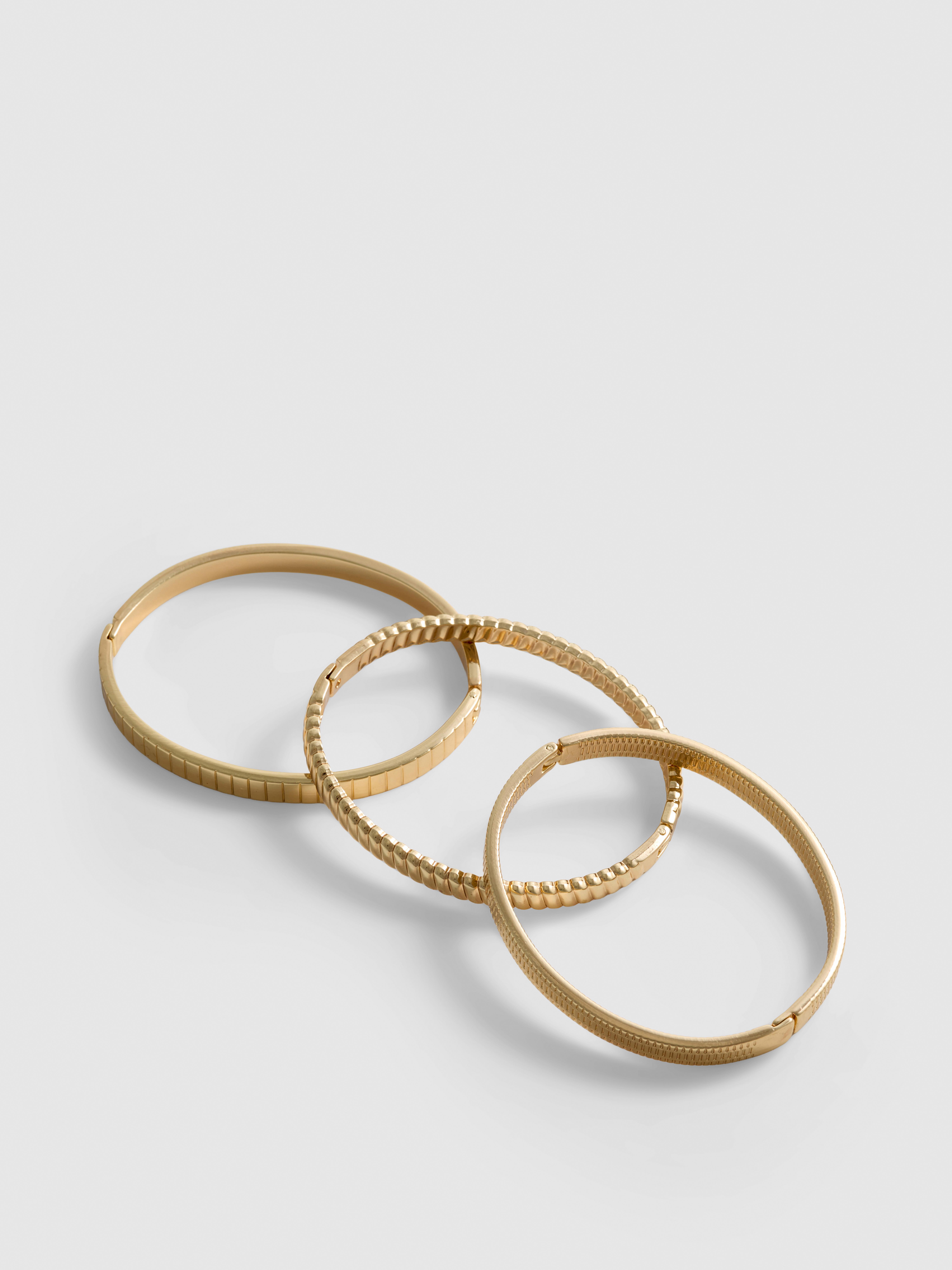 3pk Textured Bangles