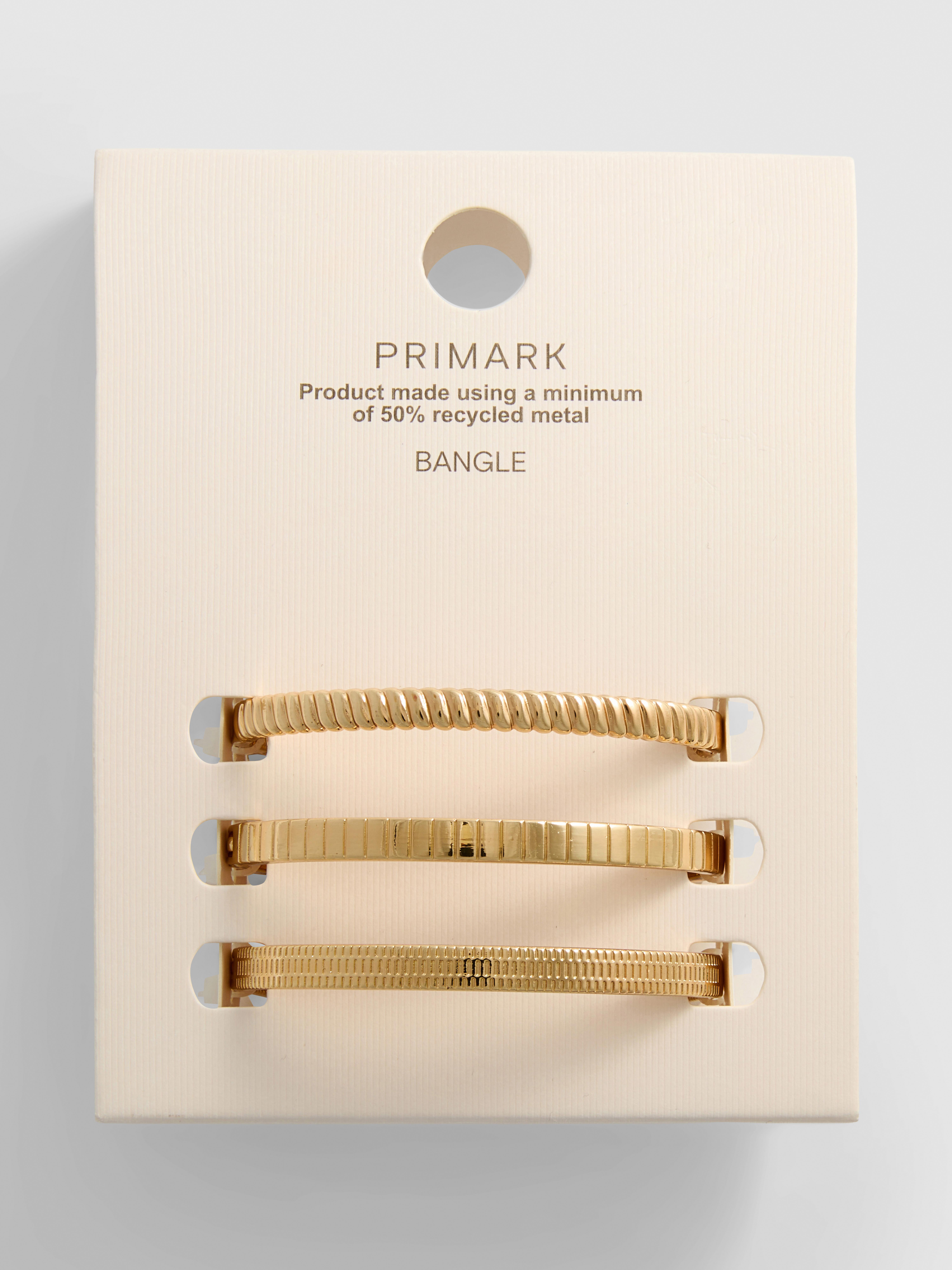 3pk Textured Bangles