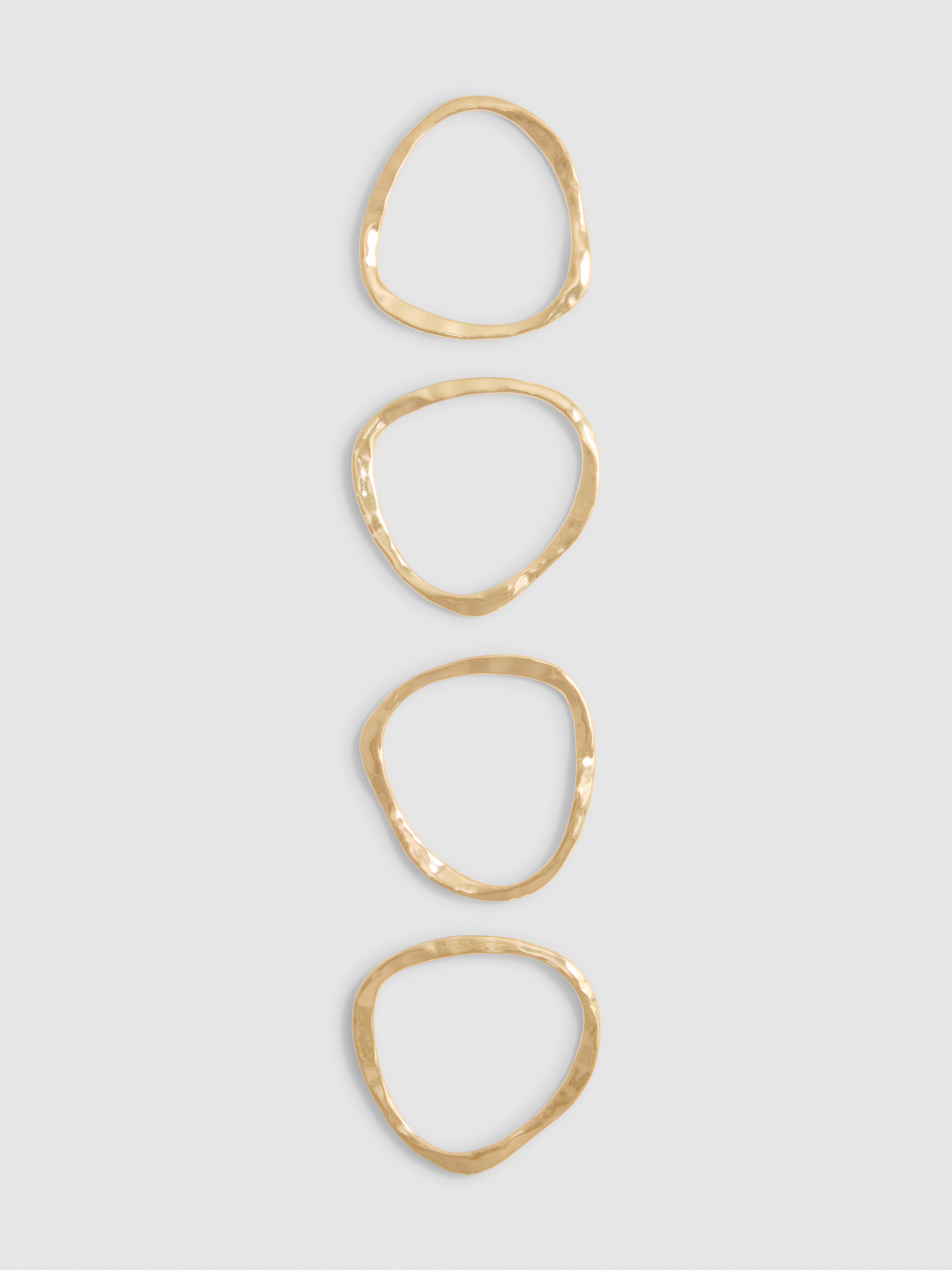 Paula Echevarría Hammered Bangle Bracelet Set
