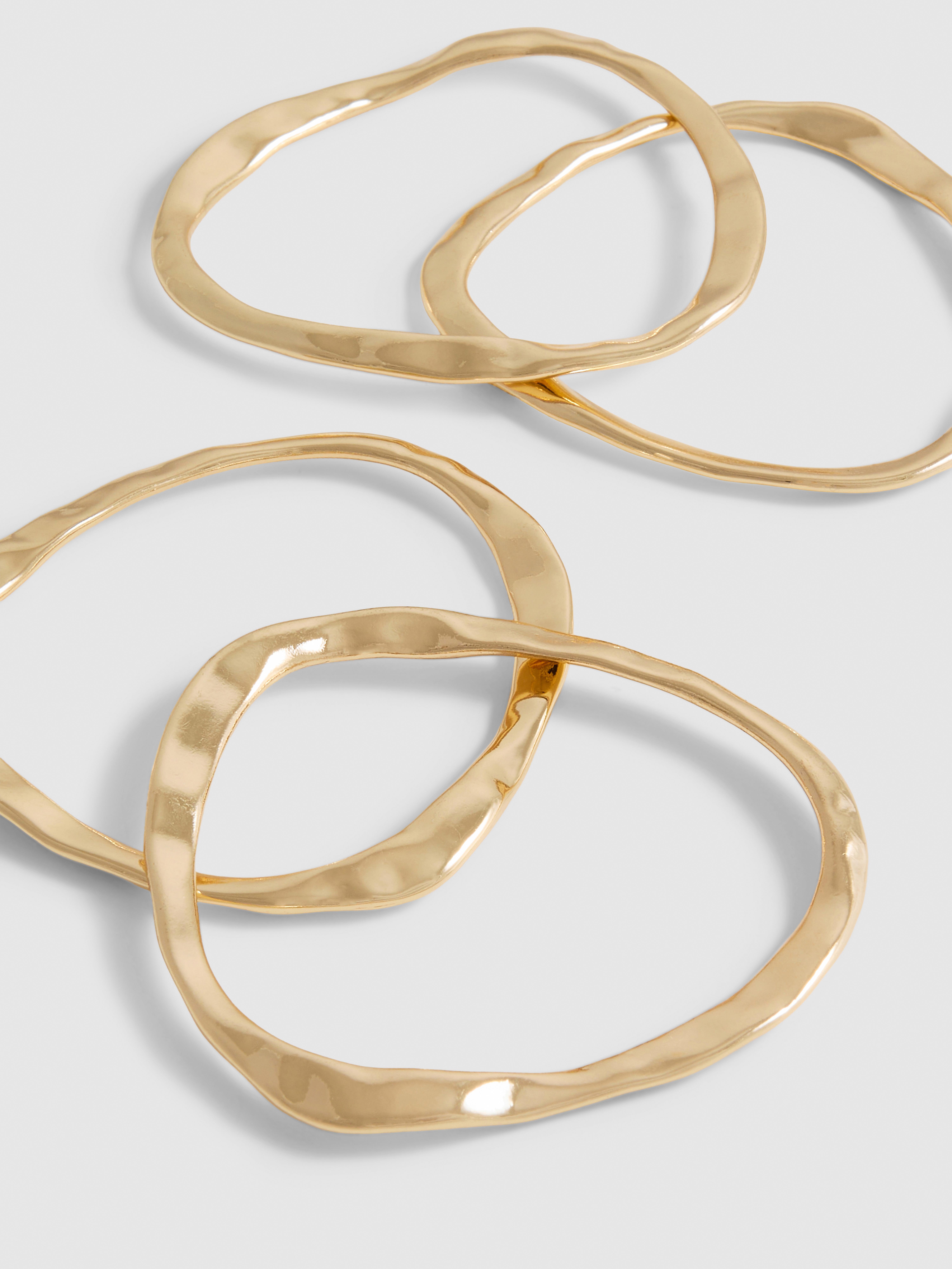Paula Echevarría Hammered Bangle Bracelet Set