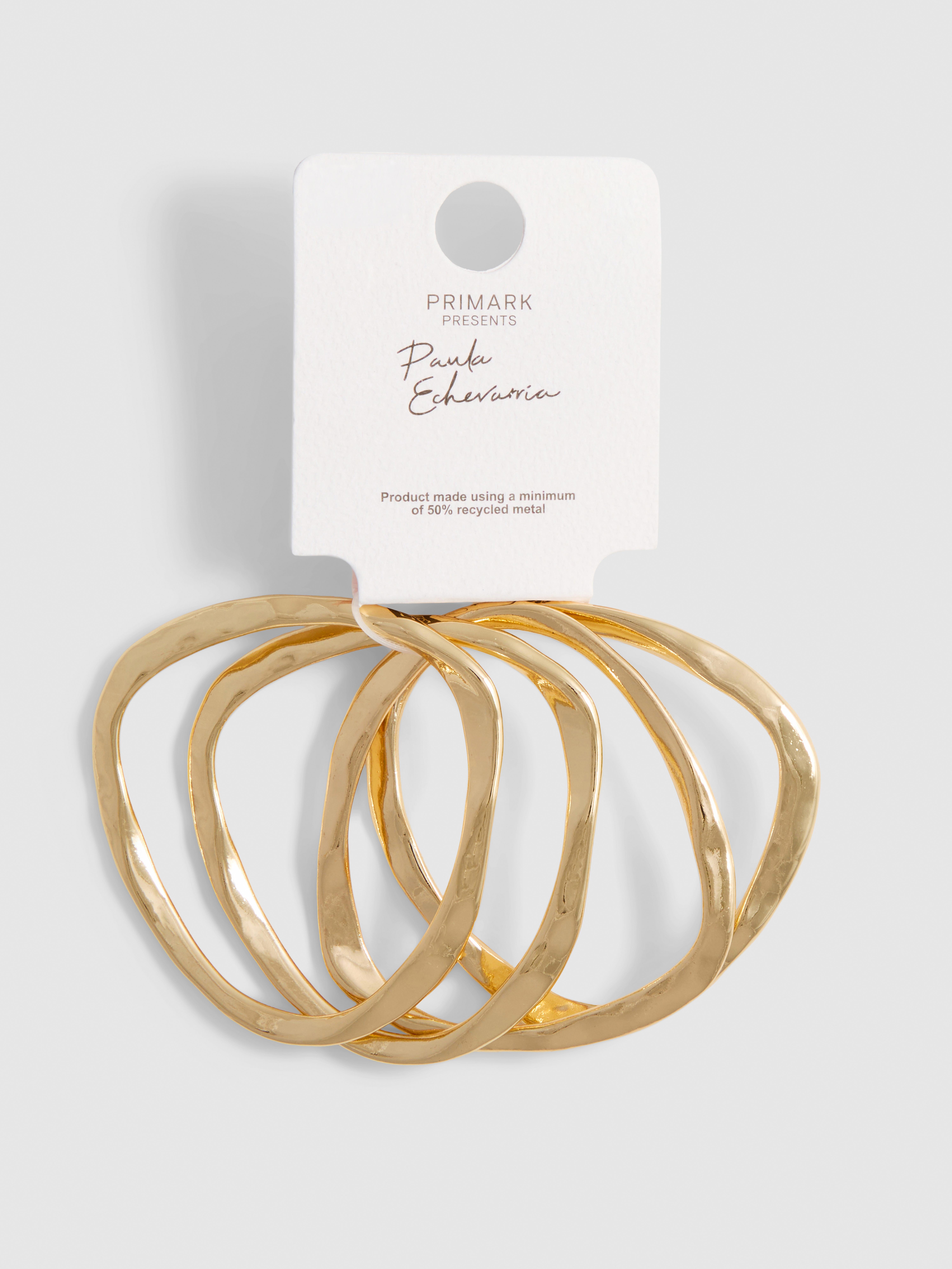 Paula Echevarría Hammered Bangle Bracelet Set