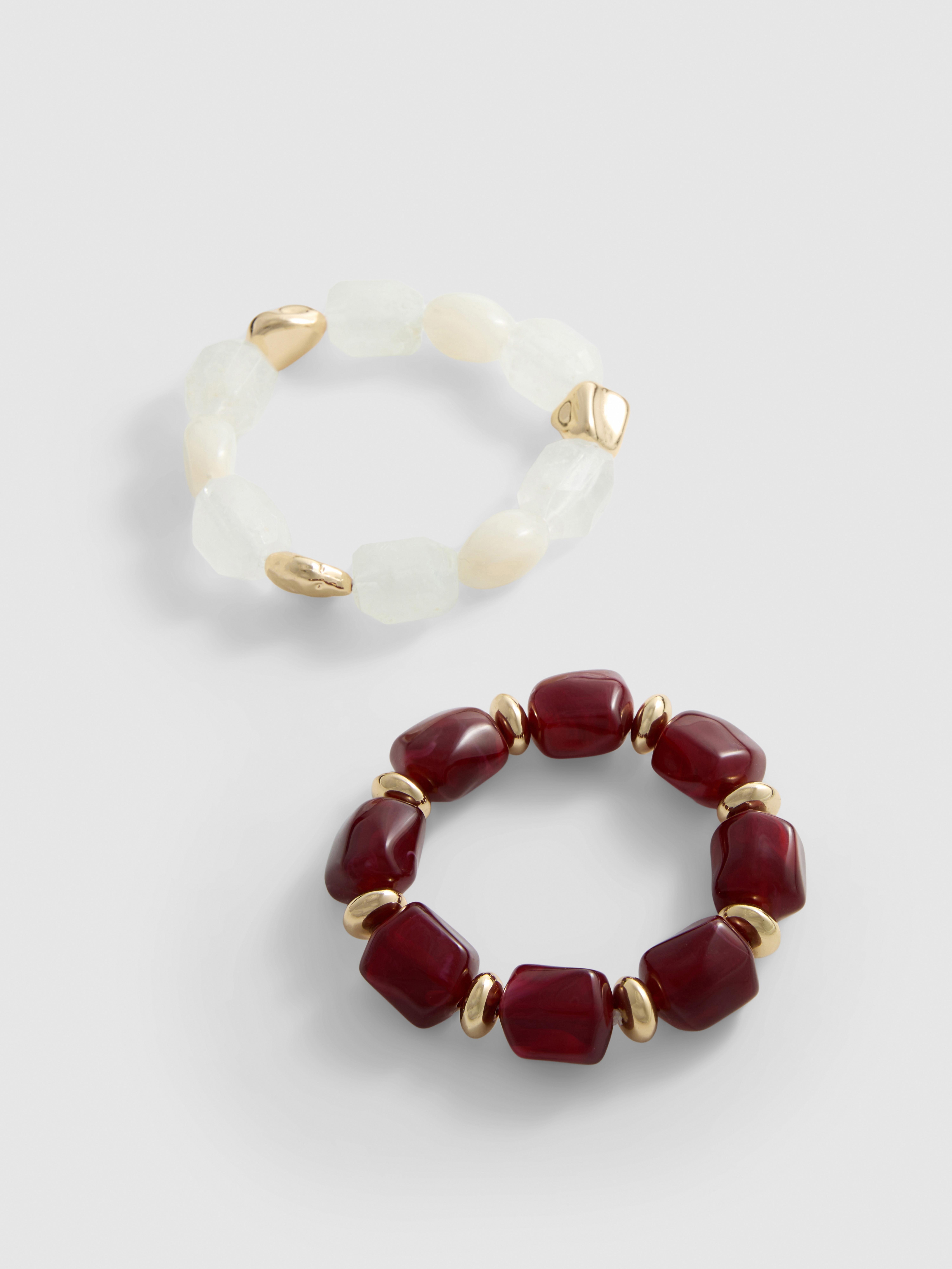 2pk Chunky Beaded Bracelets