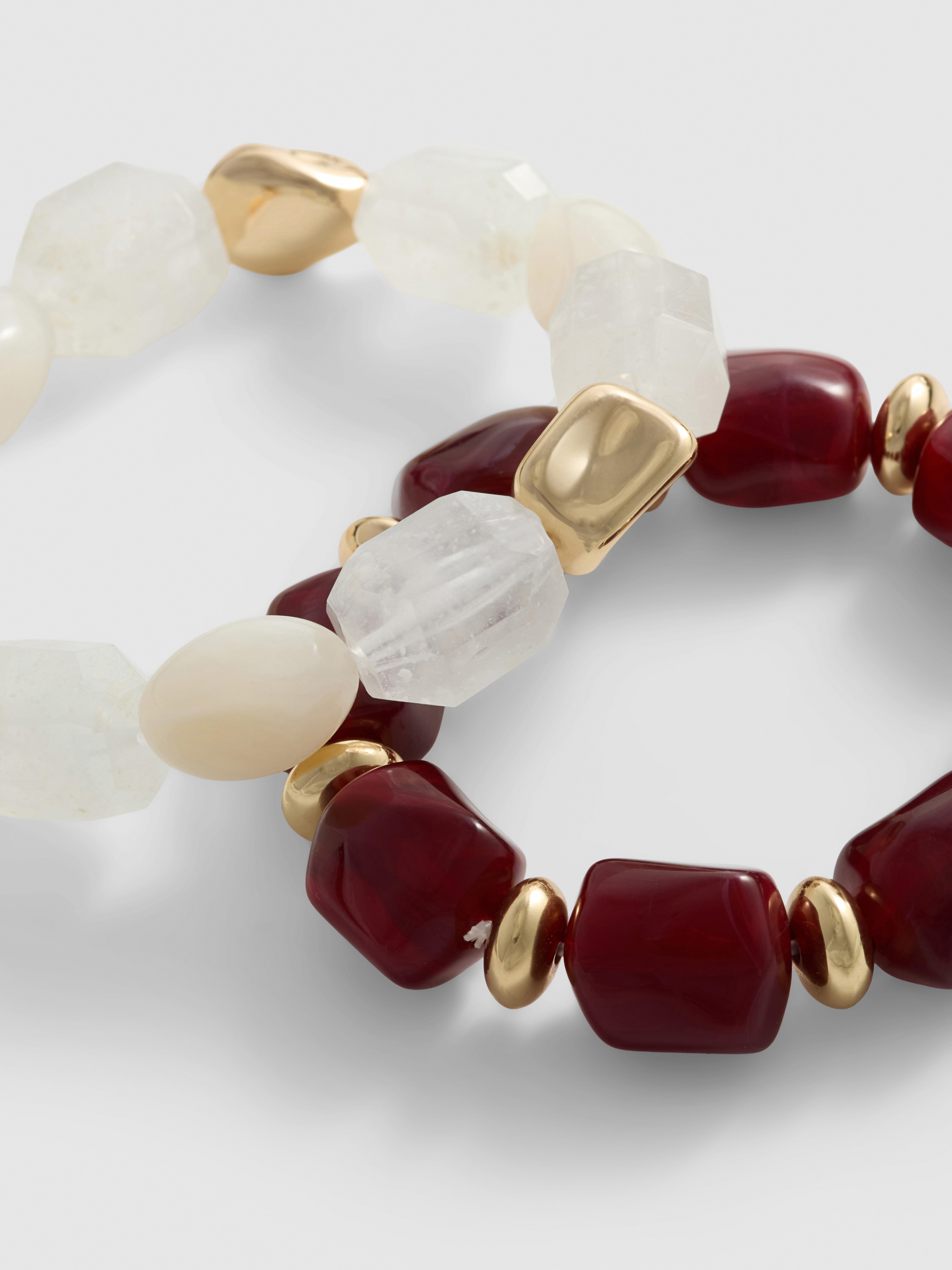2pk Chunky Beaded Bracelets