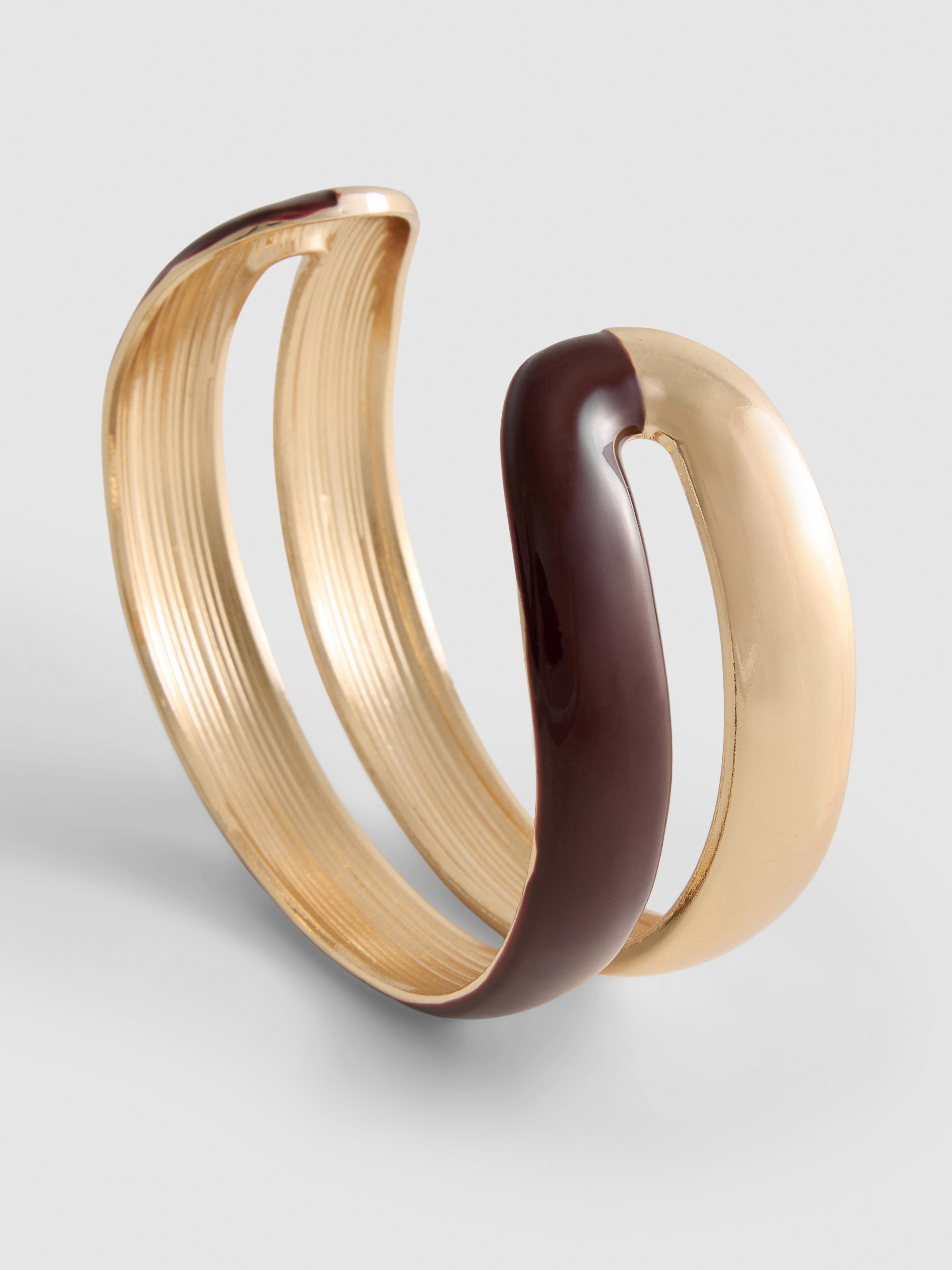 Enamel Detail Cuff Bracelet