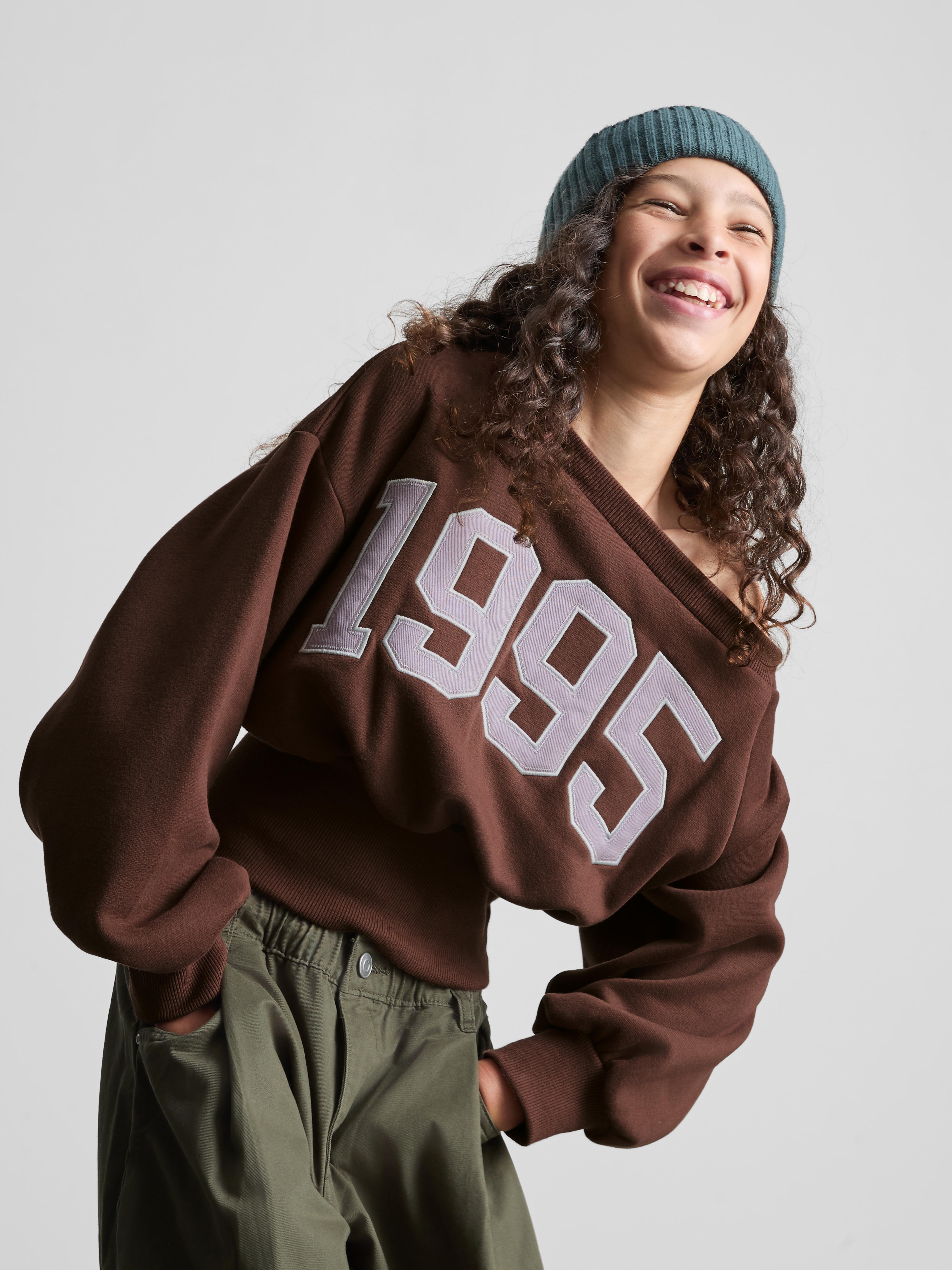7-15yrs | Cotton-Rich Off-The-Shoulder Sweatshirt