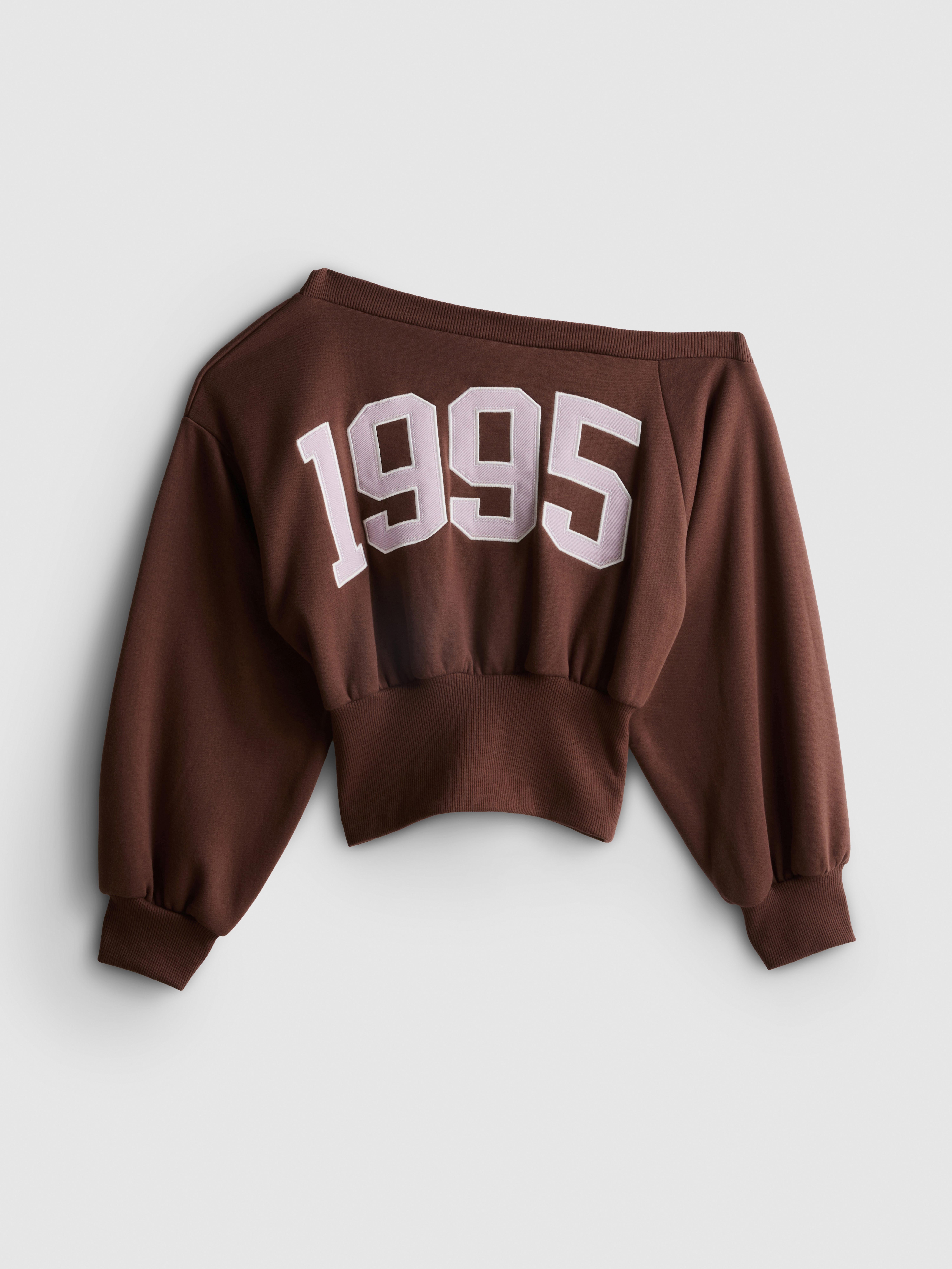 7-15yrs | Cotton-Rich Off-The-Shoulder Sweatshirt