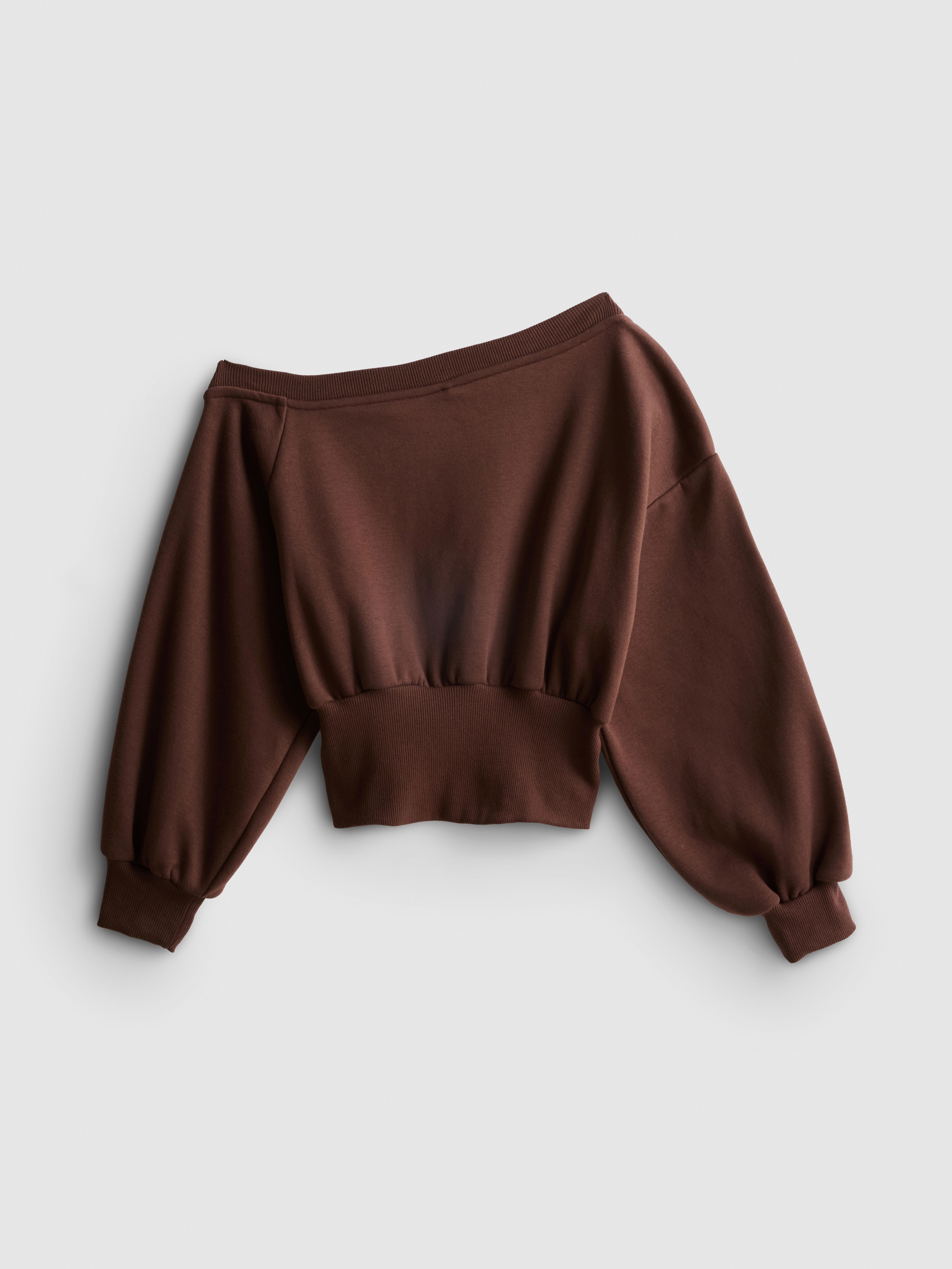 7-15yrs | Cotton-Rich Off-The-Shoulder Sweatshirt