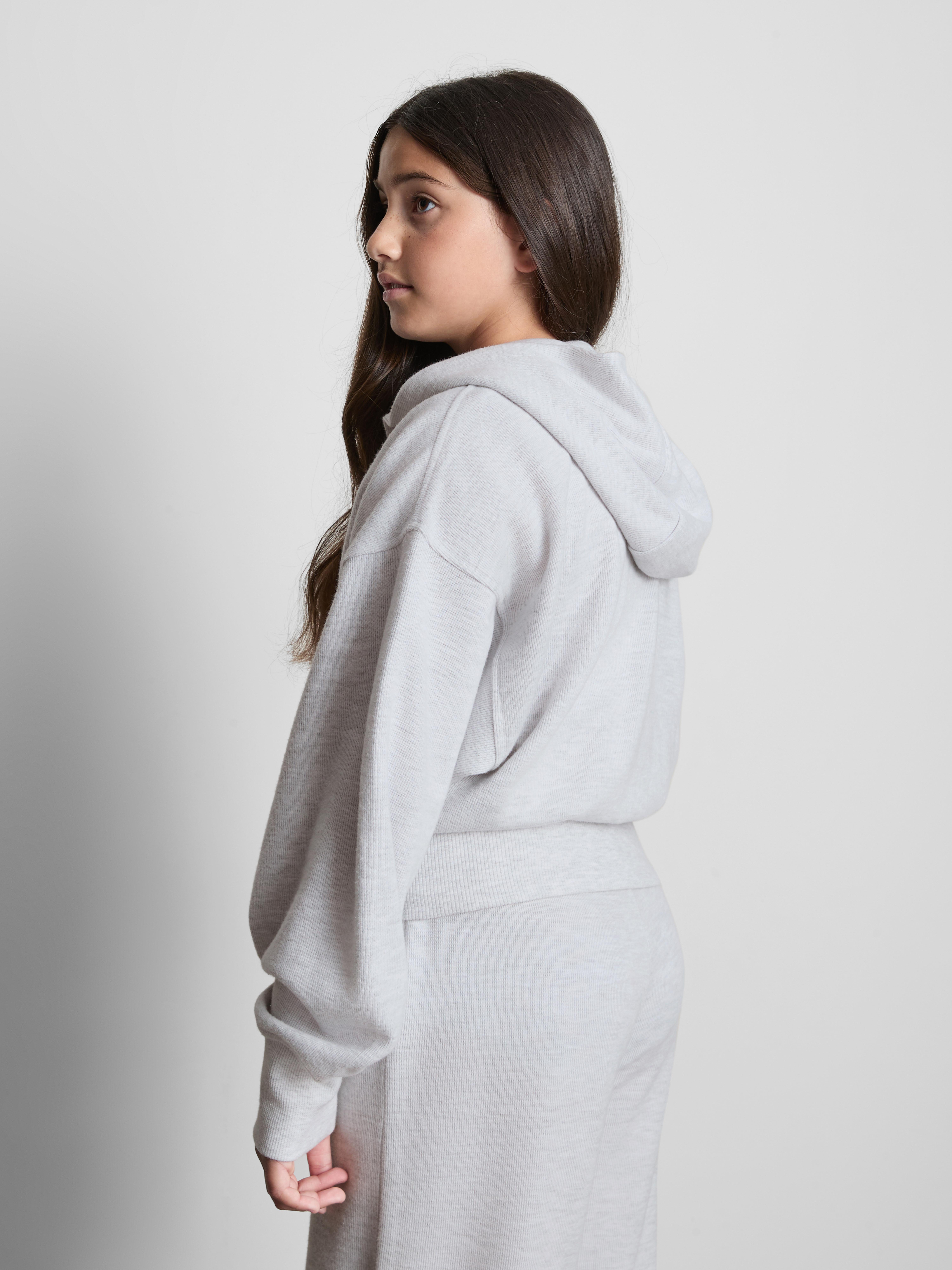 7-15yrs | Ribbed Zip-Up Hoodie