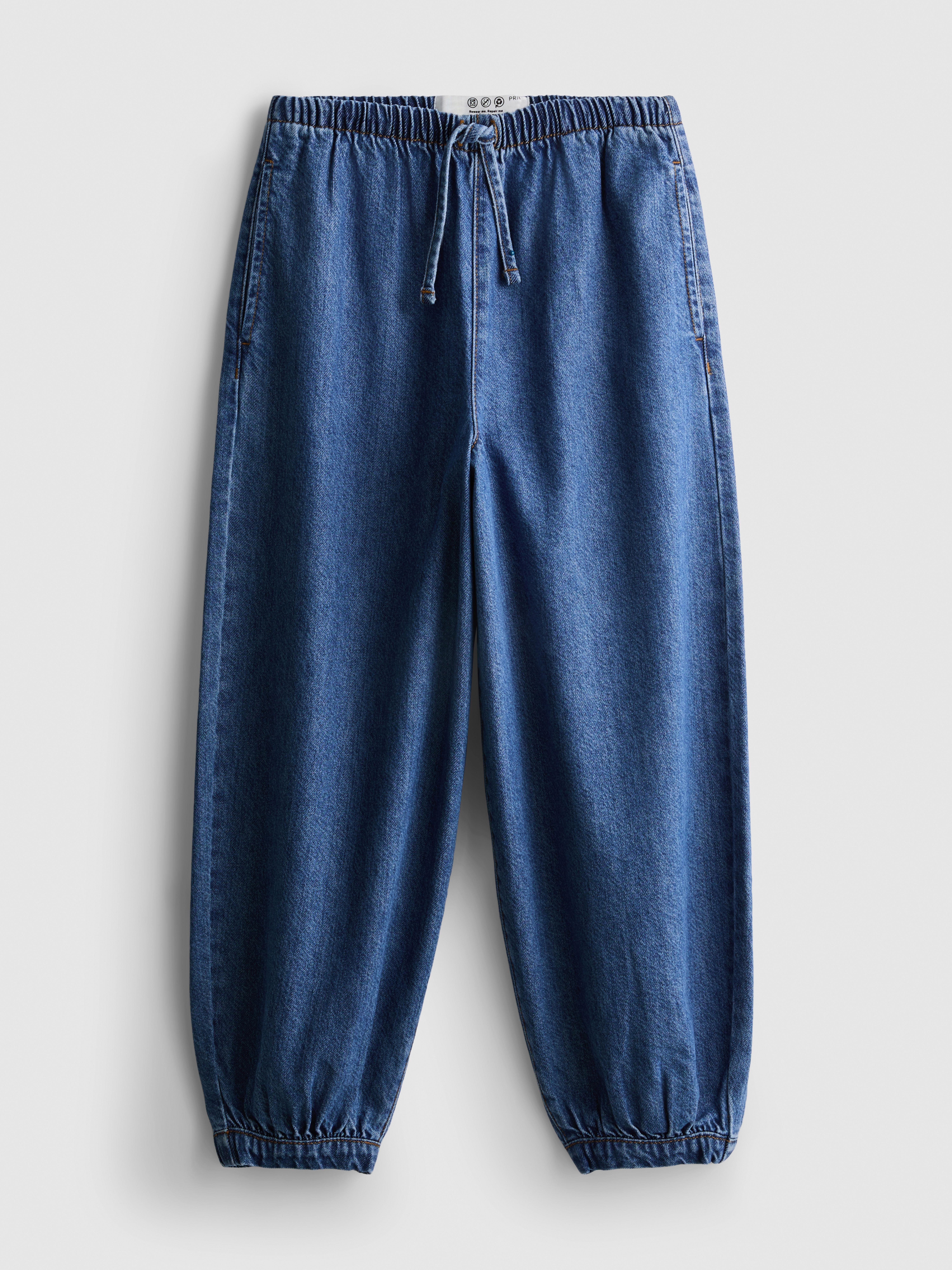 7-15yrs | Pure Cotton Cuffed Balloon Leg Jeans