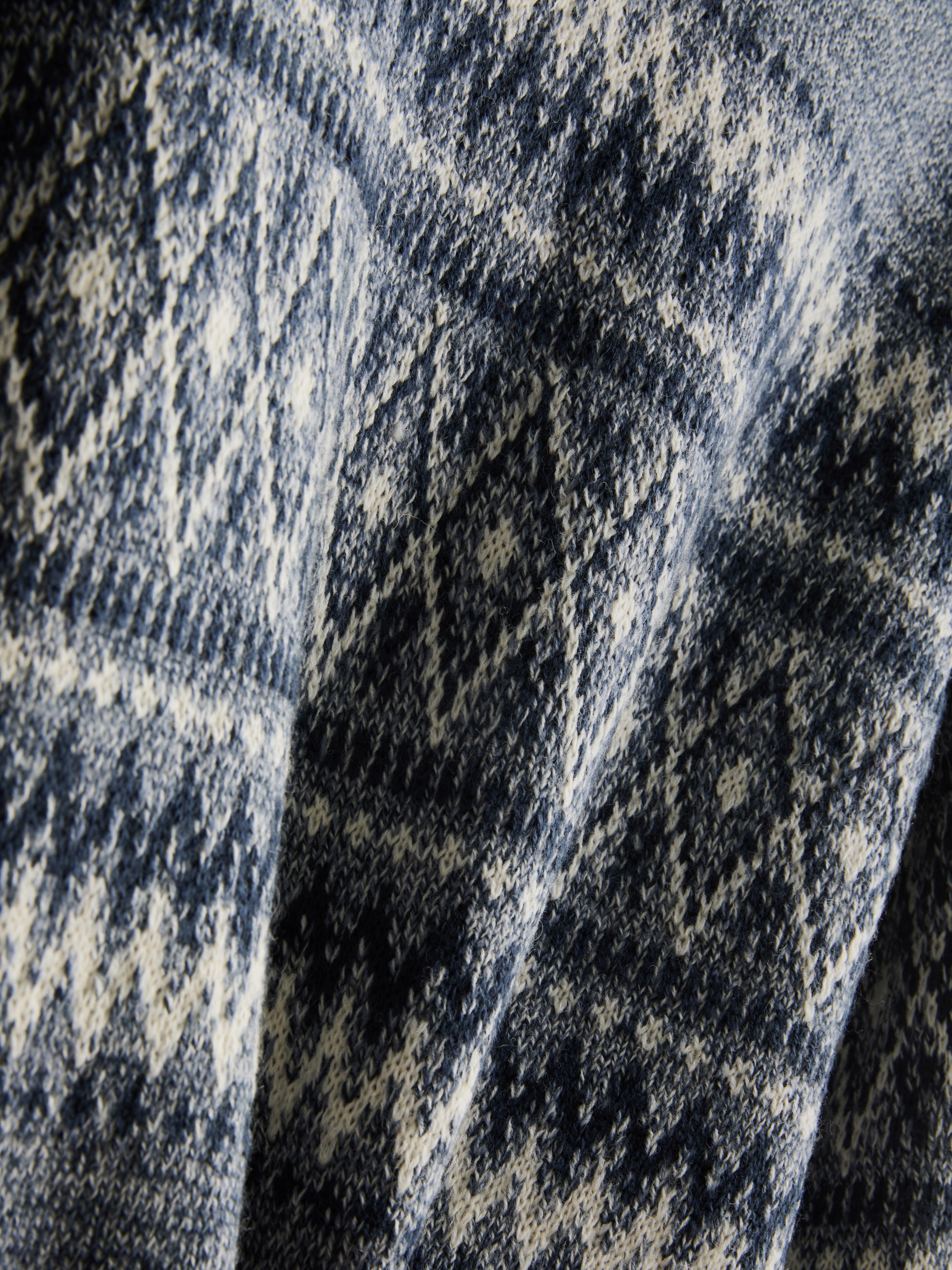 Fair Isle Half-Zip Knitted Sweater