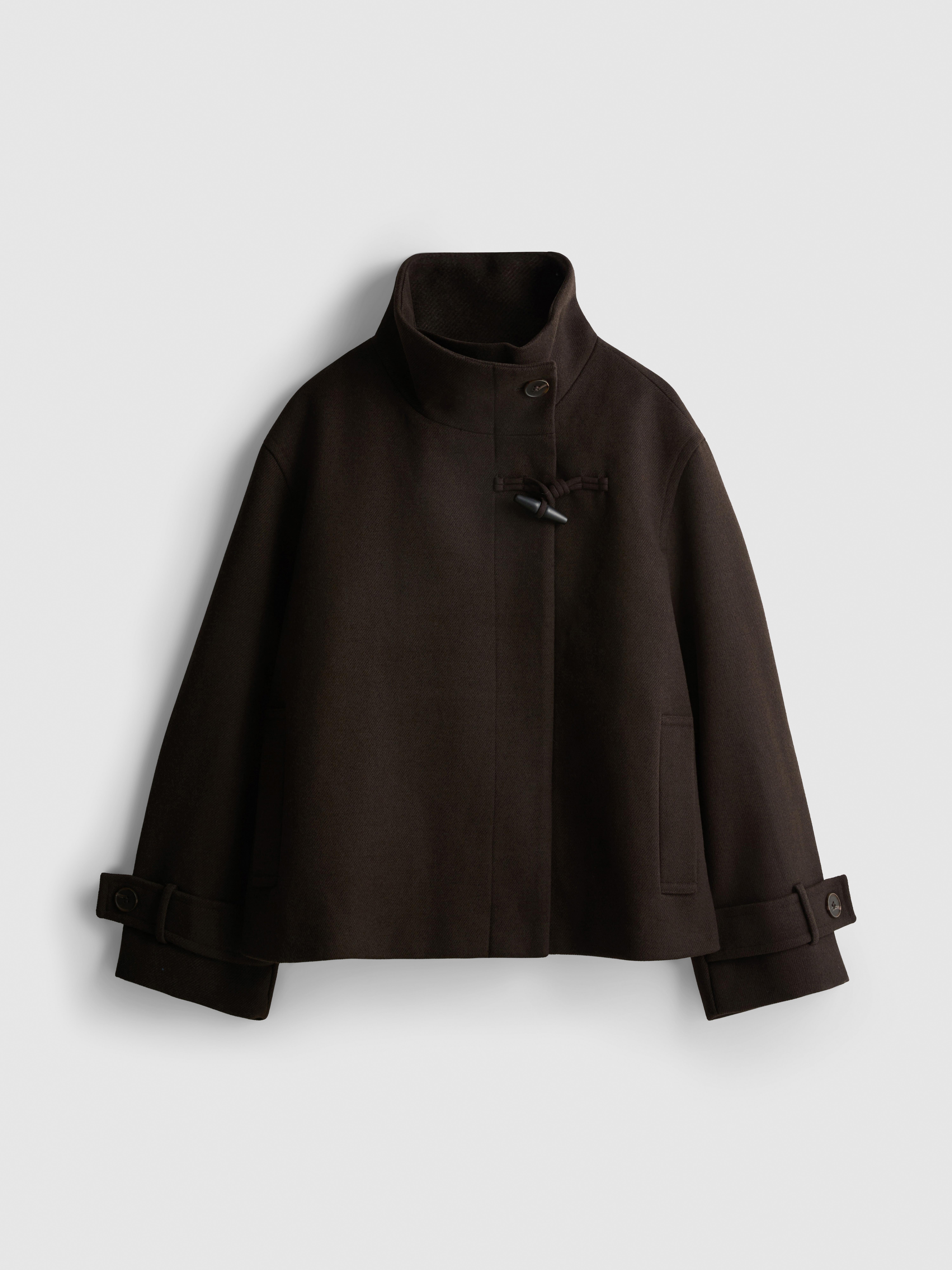 Womens Brown Short Funnel Neck Jacket | Primark