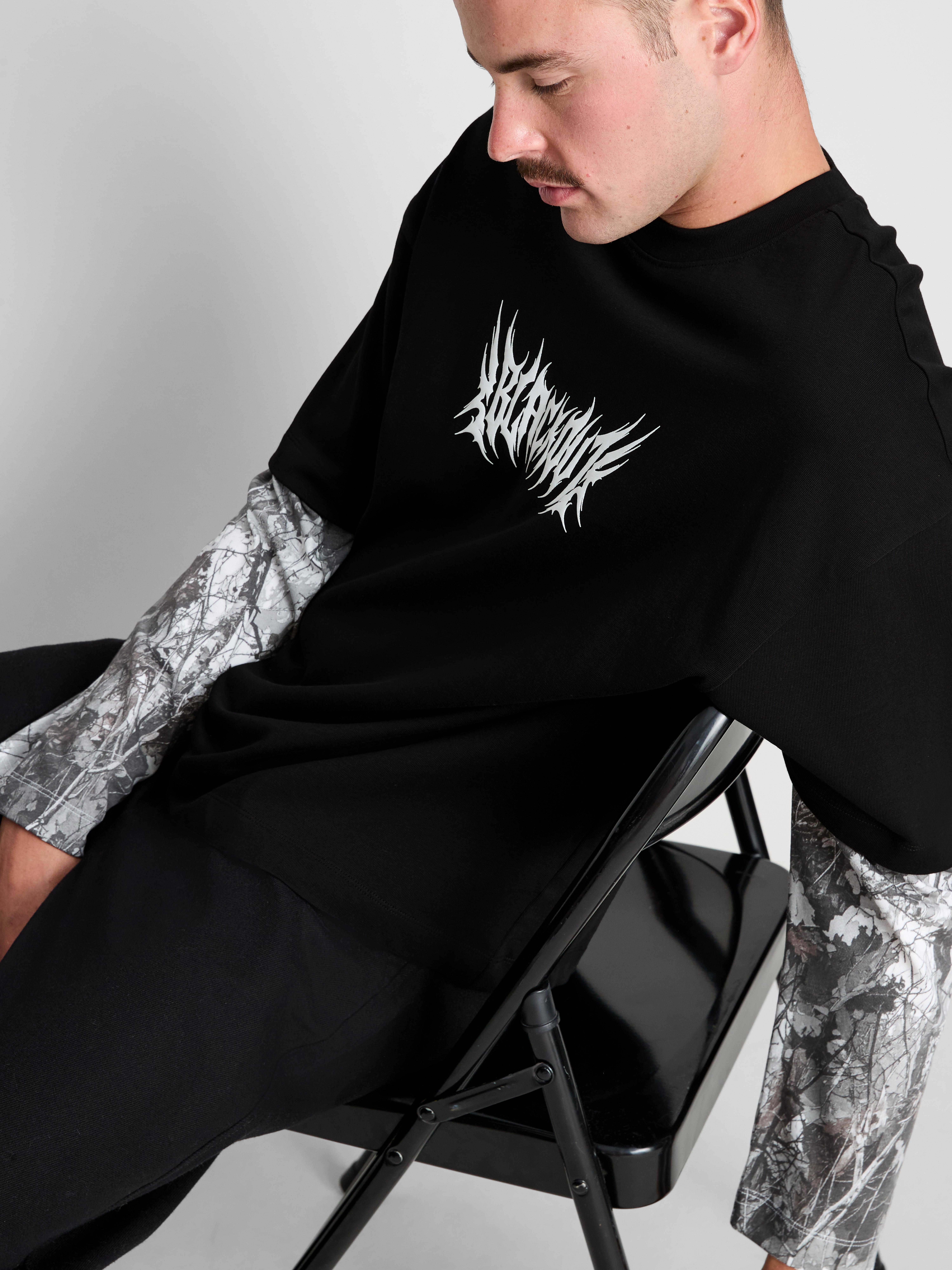 Layered-Look Graphic T-Shirt