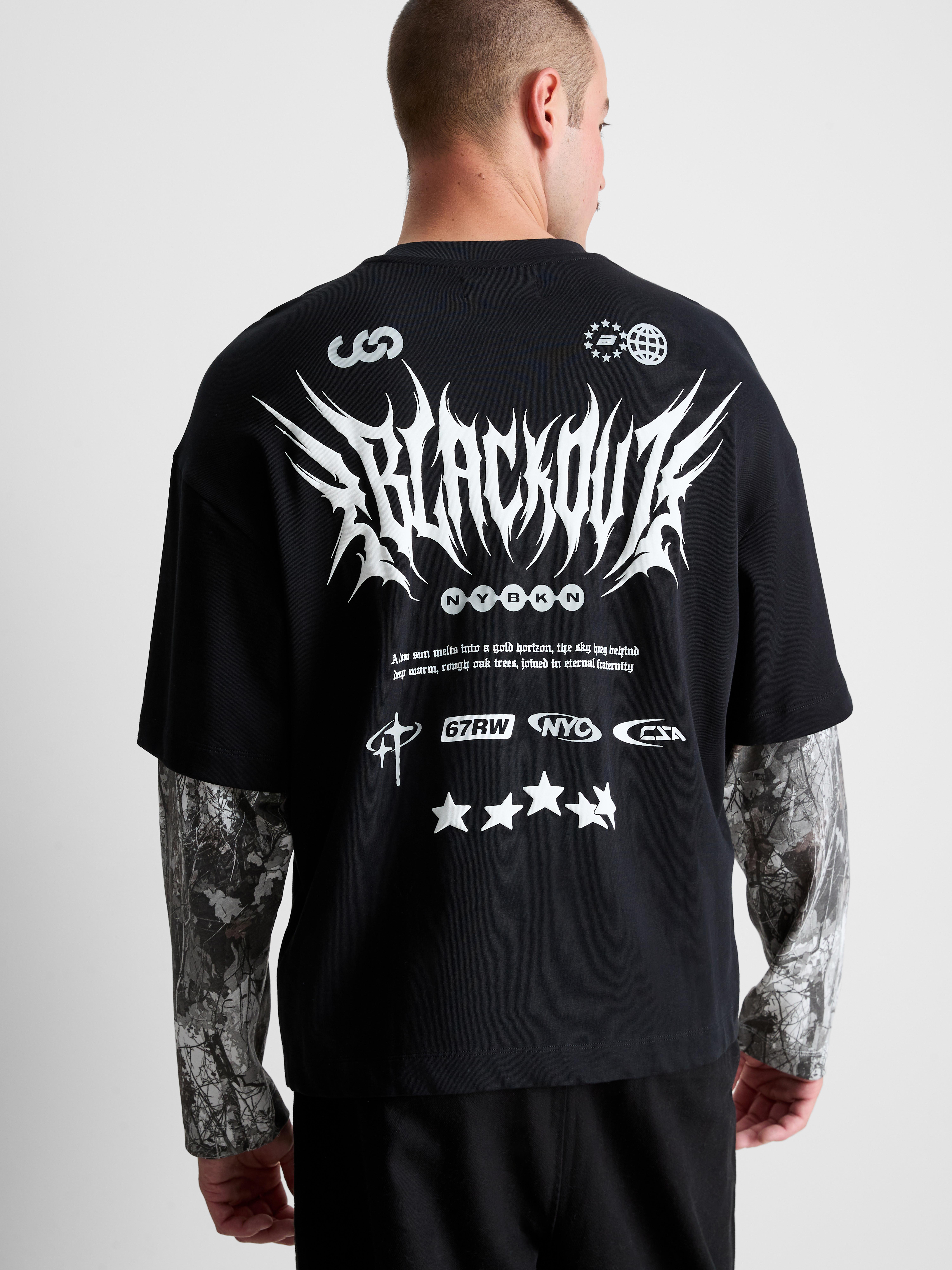 Layered-Look Graphic T-Shirt