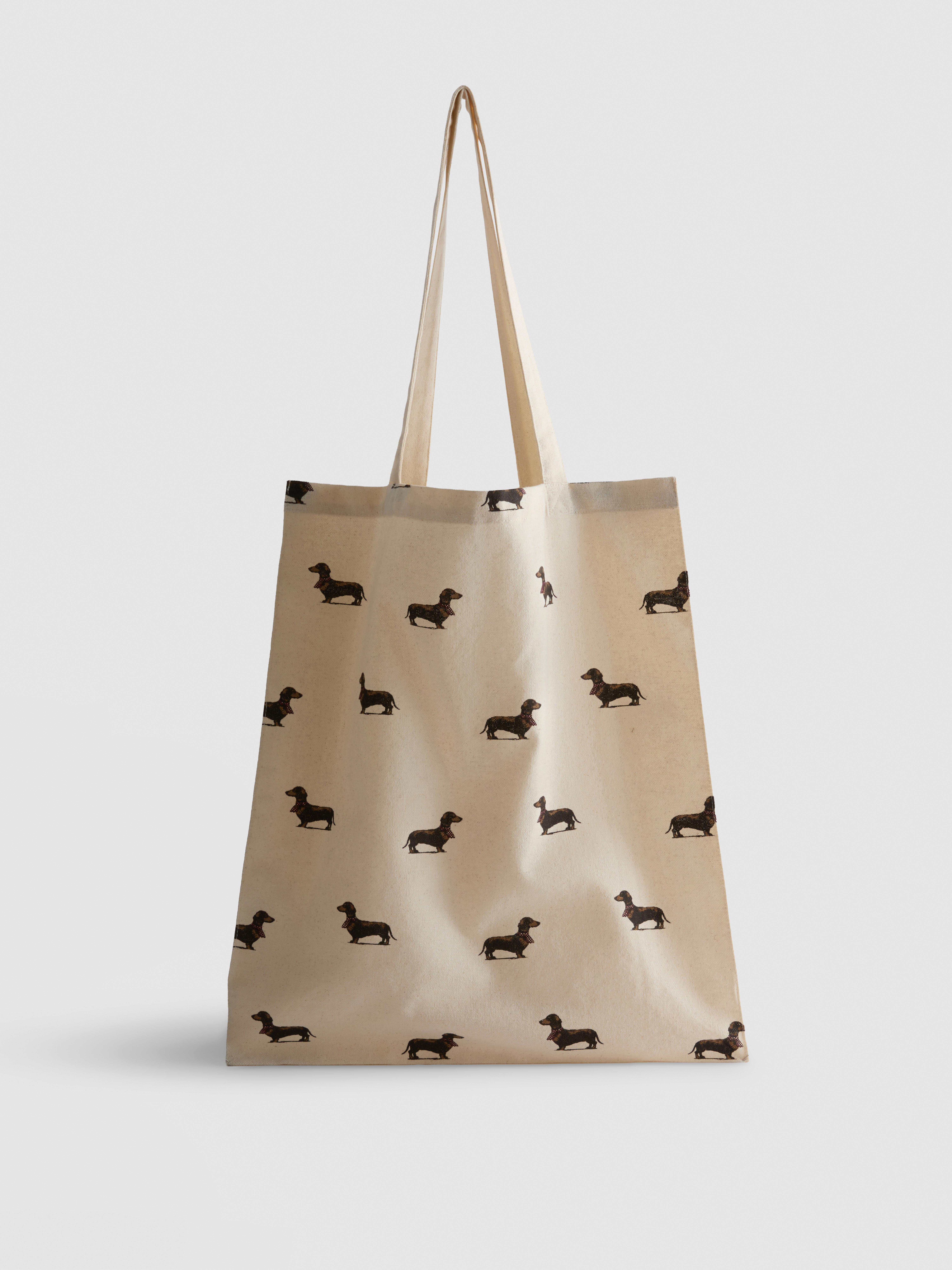 Dachshund Print Tote Bag