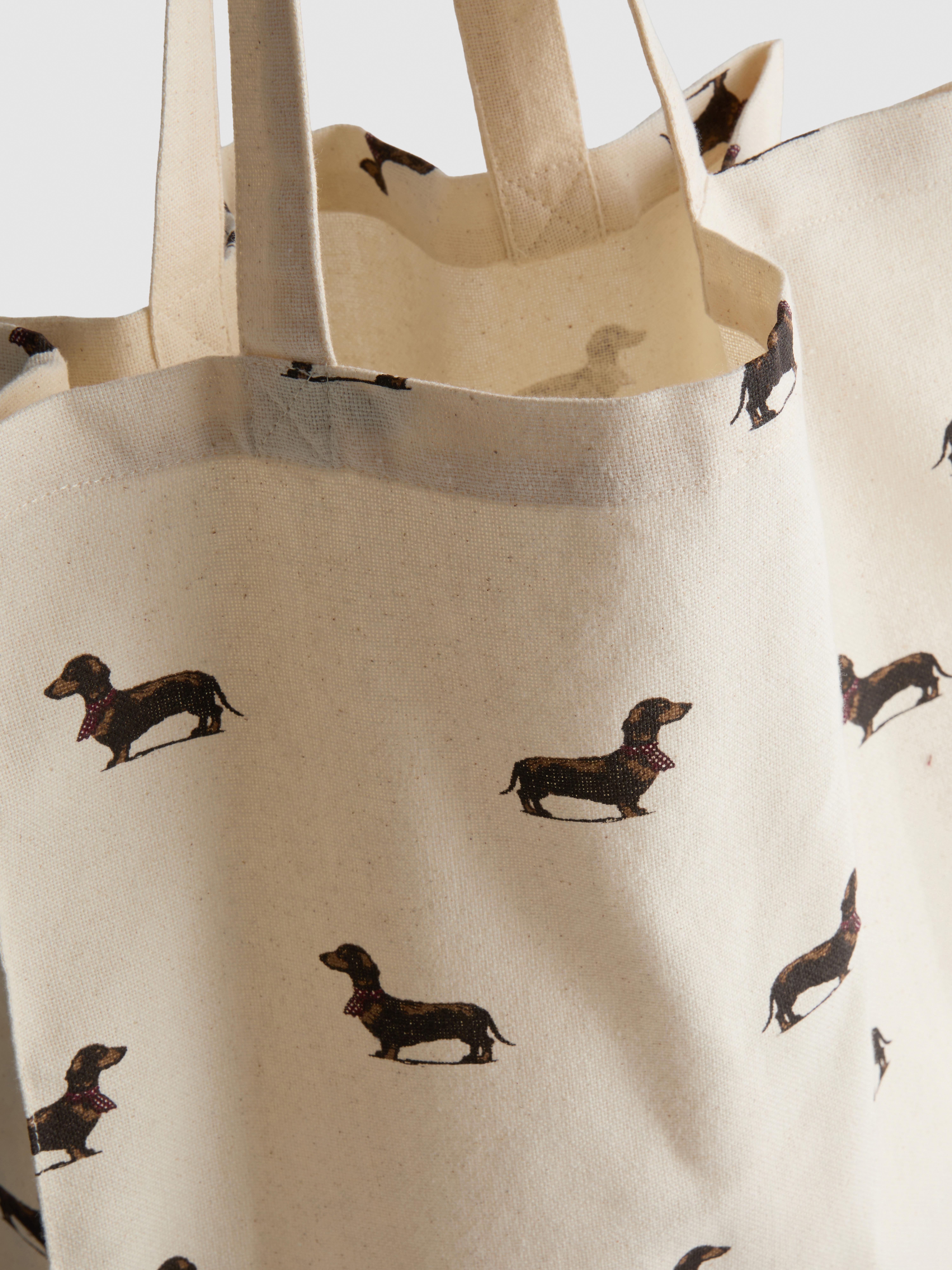 Dachshund Print Tote Bag