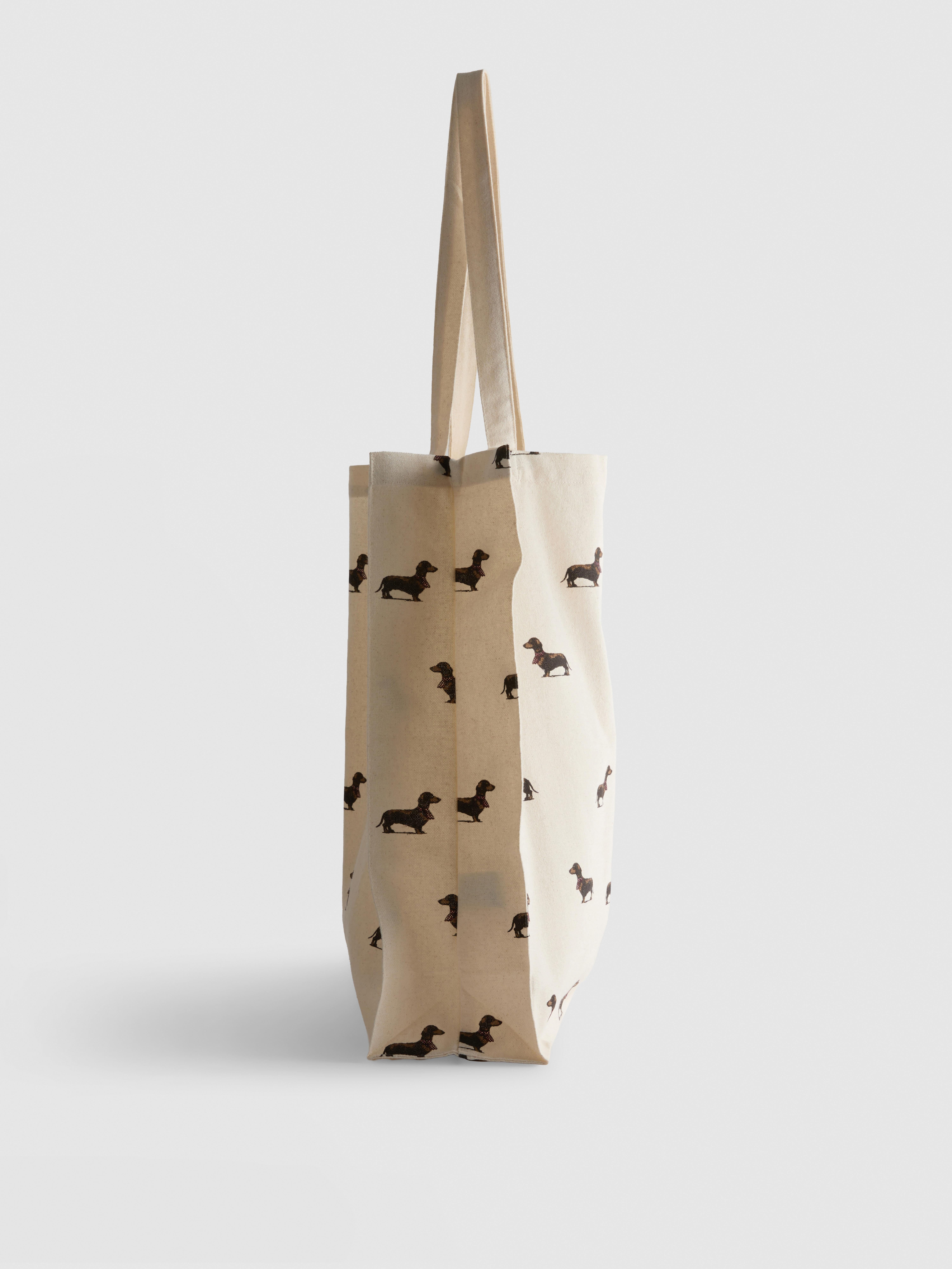 Dachshund Print Tote Bag