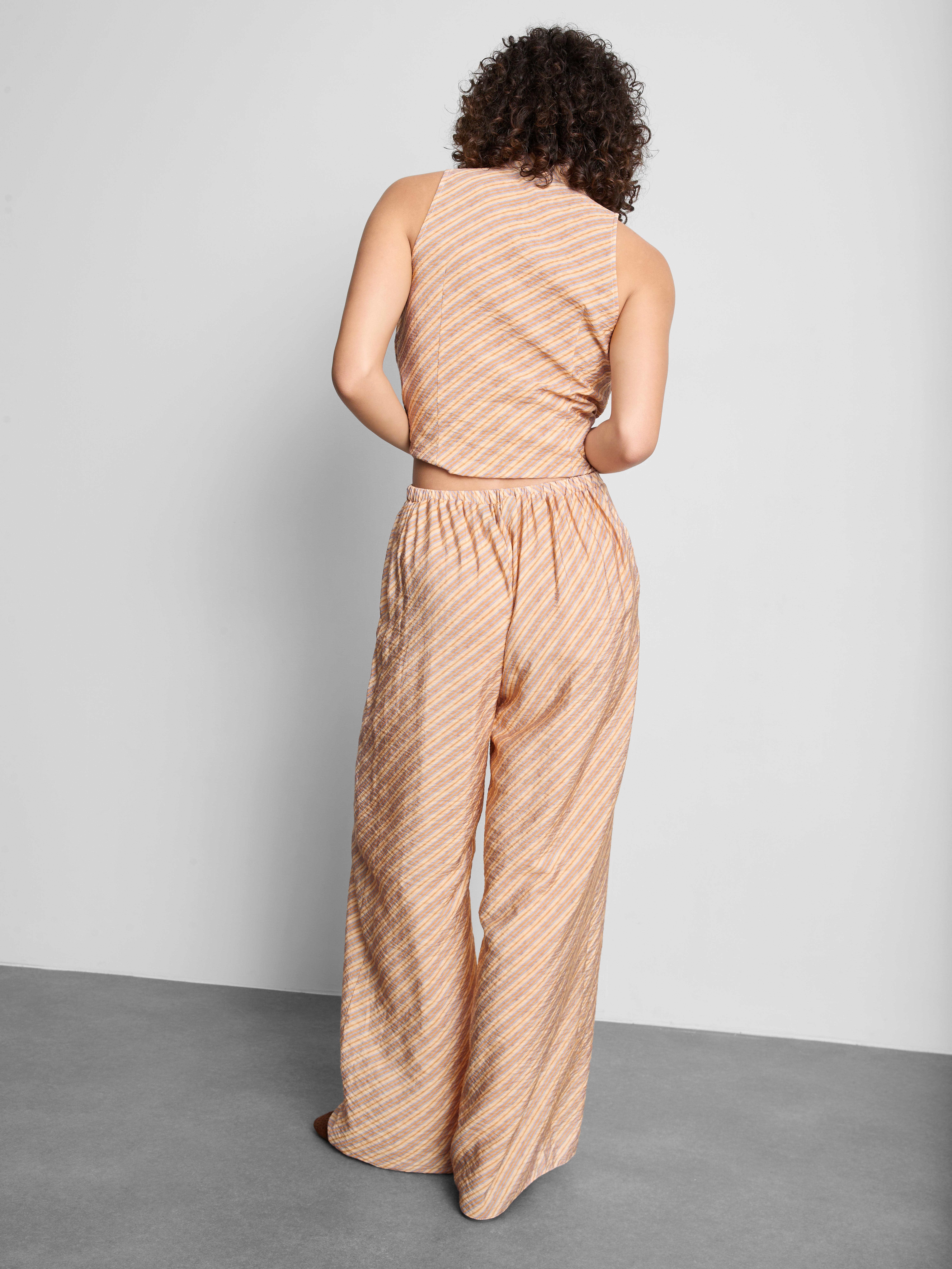 Striped Wide Leg Trousers