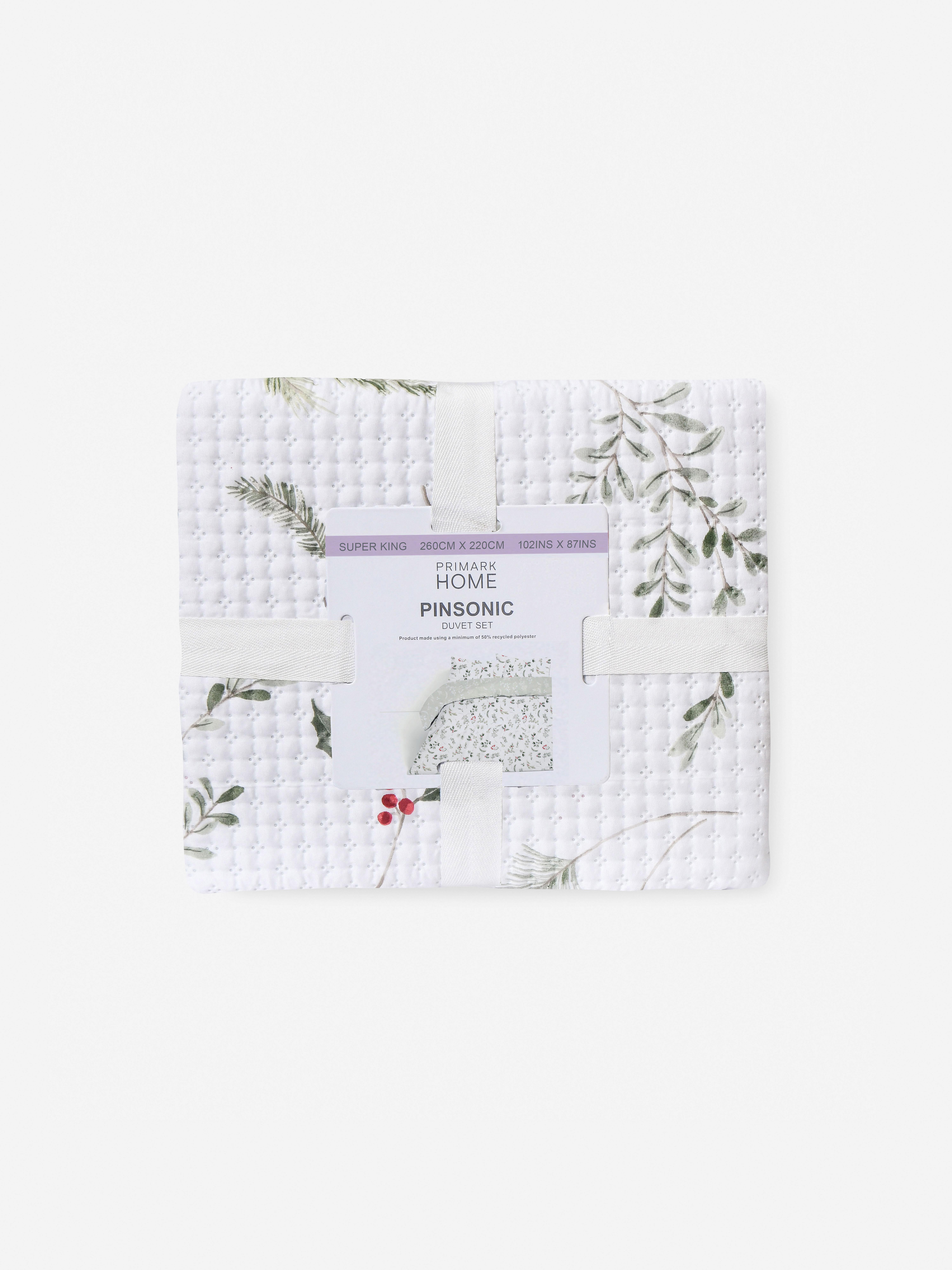 Pinsonic Winter Foliage Super King Duvet Cover Set