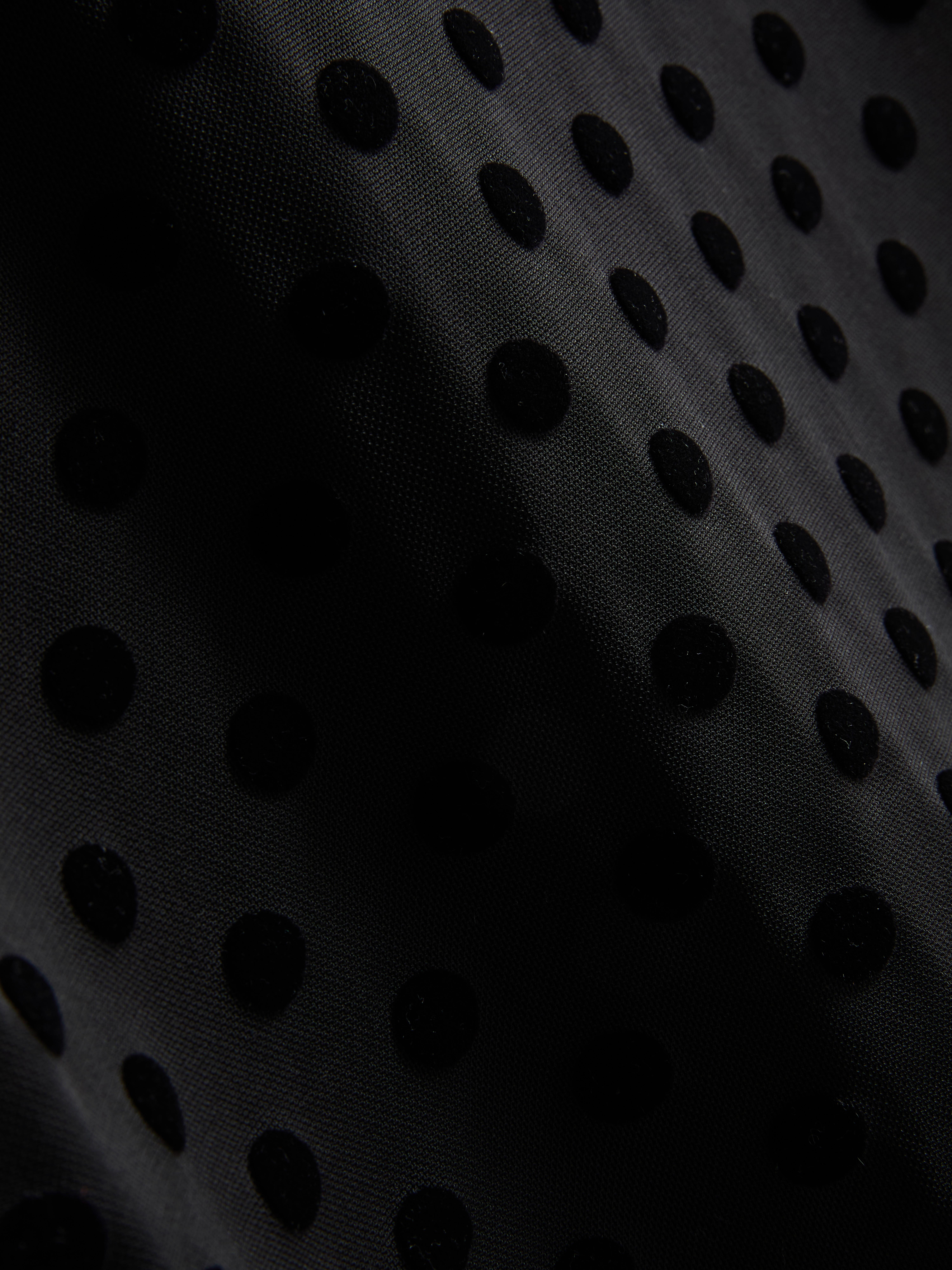 Mandarin Collar Polka Dot Top