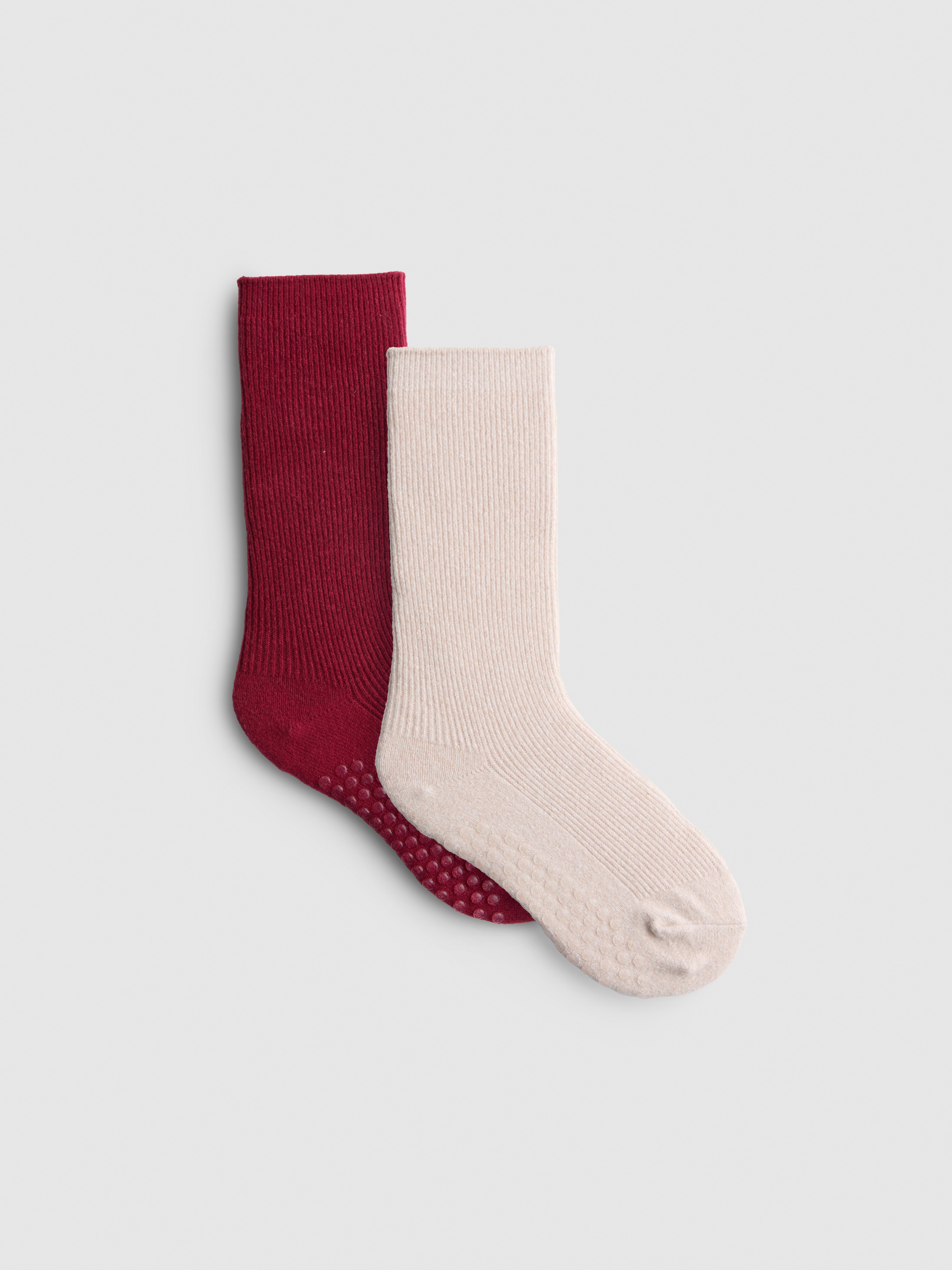 2pk Grip Dot Cosy Socks