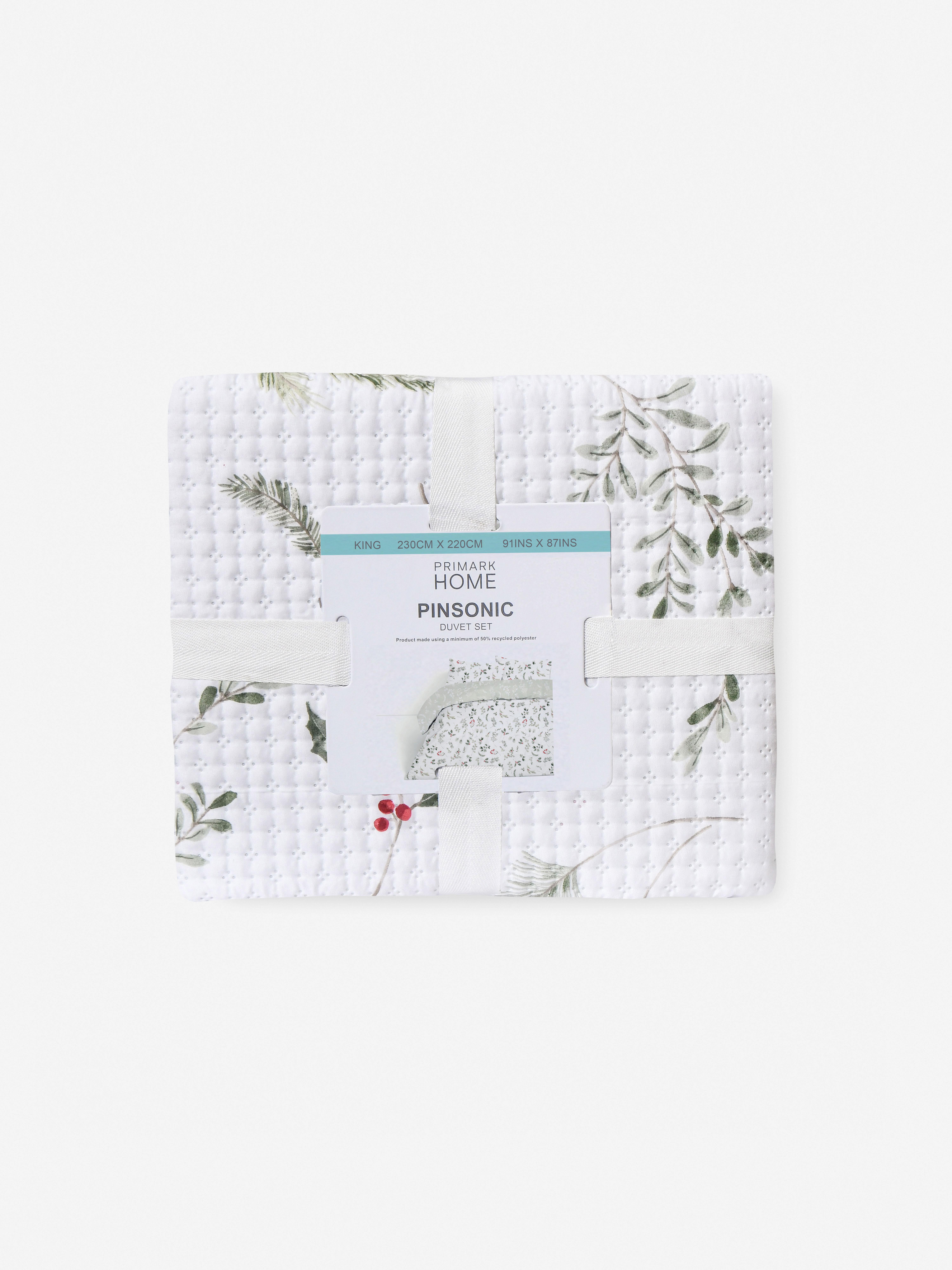 Pinsonic Winter Foliage King Duvet Cover Set