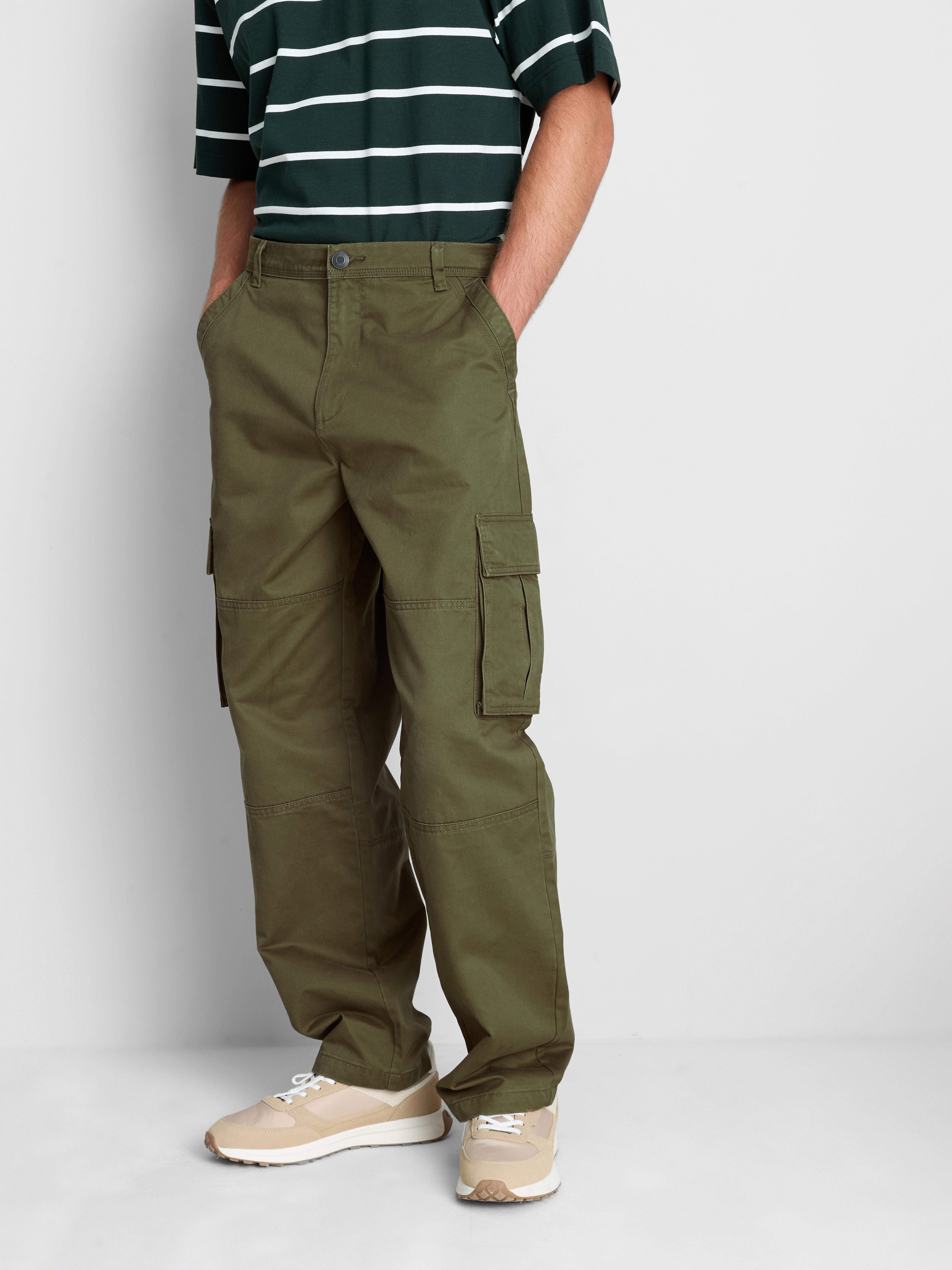 Pure Cotton Loose Fit Cargo Pants