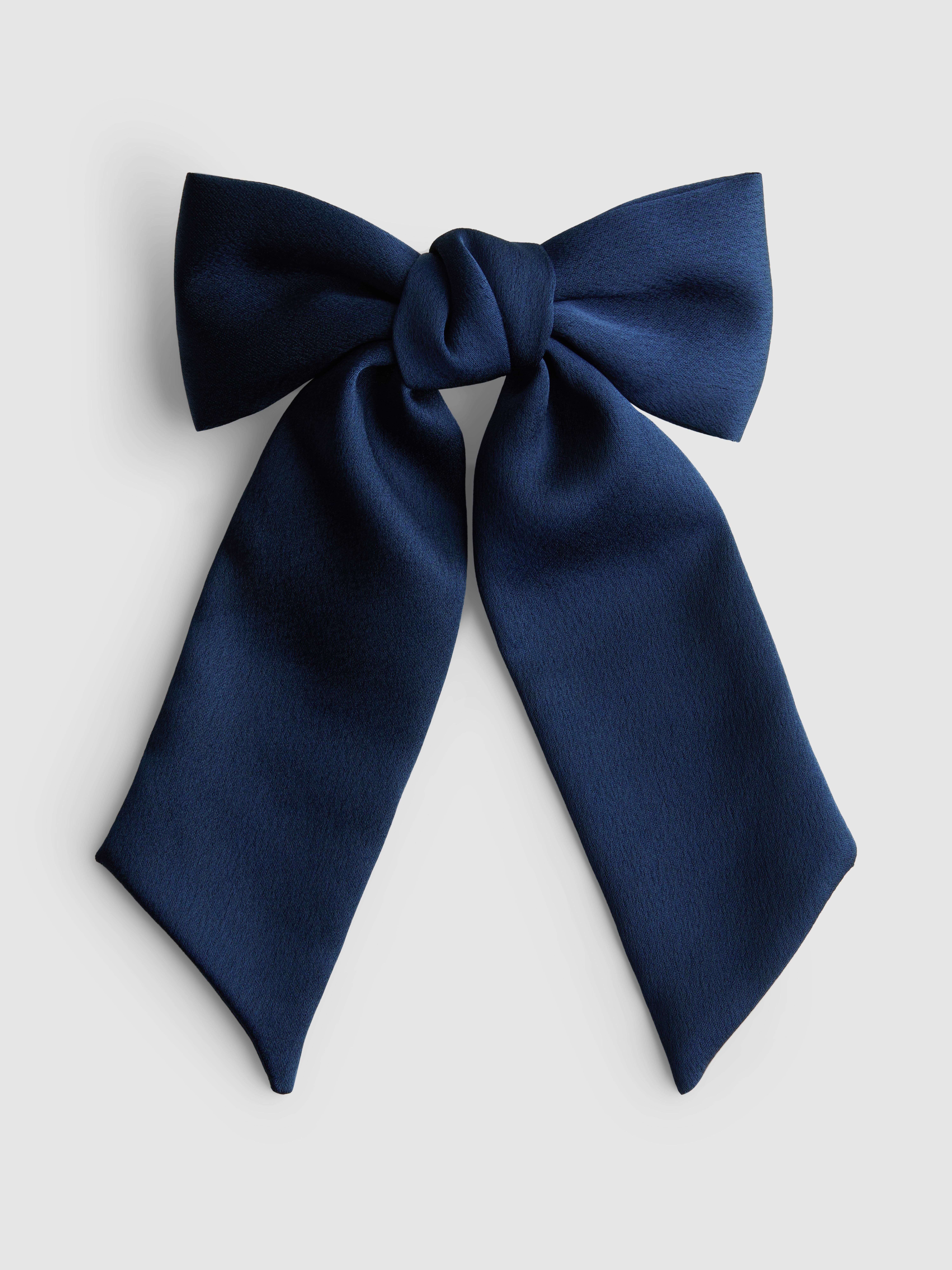 Bow Hair Clip Navy