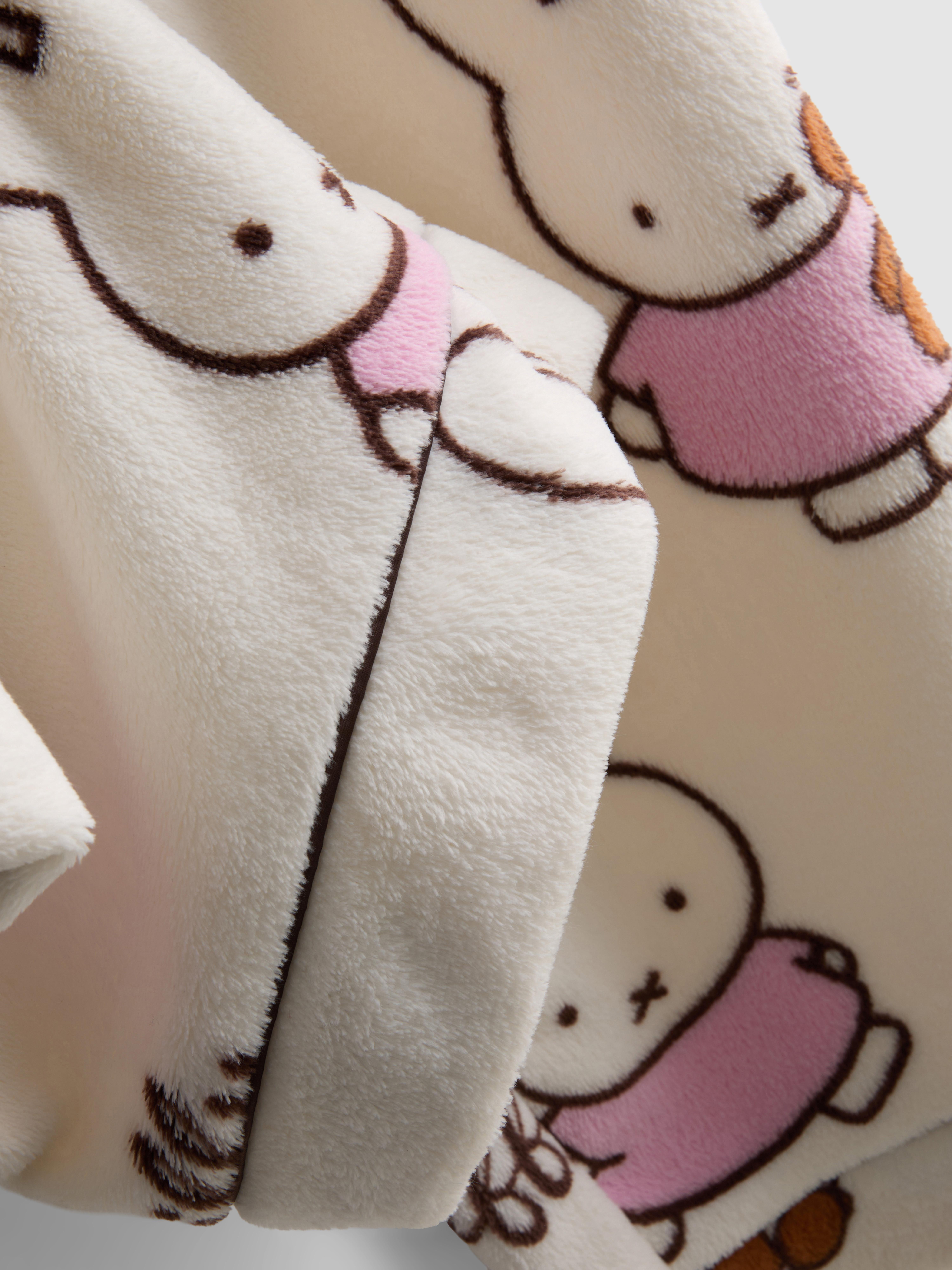 Miffy Plush Graphic Wide Leg Pajama Bottoms