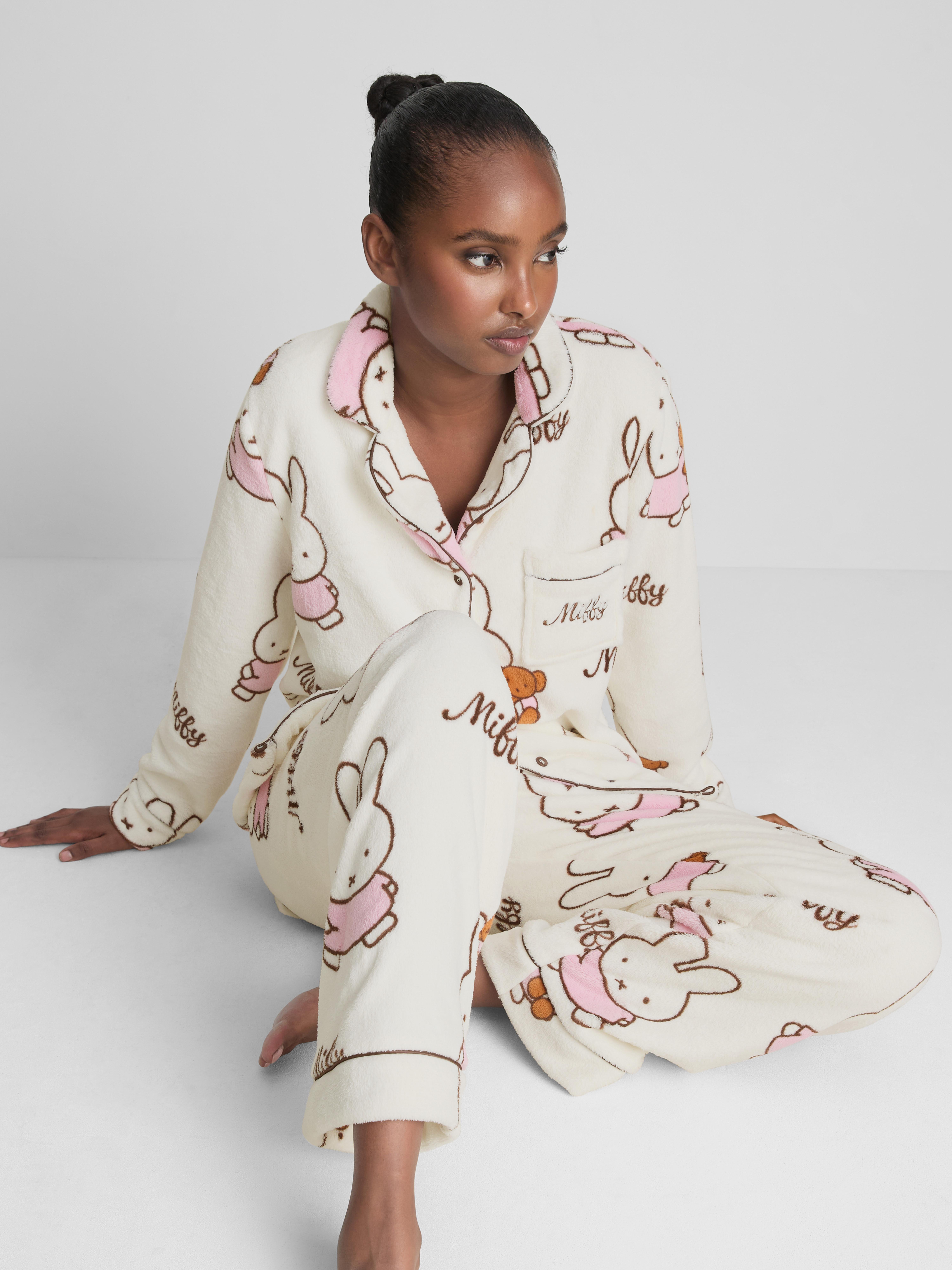 Miffy Plush Graphic Boyfriend Pajama Top