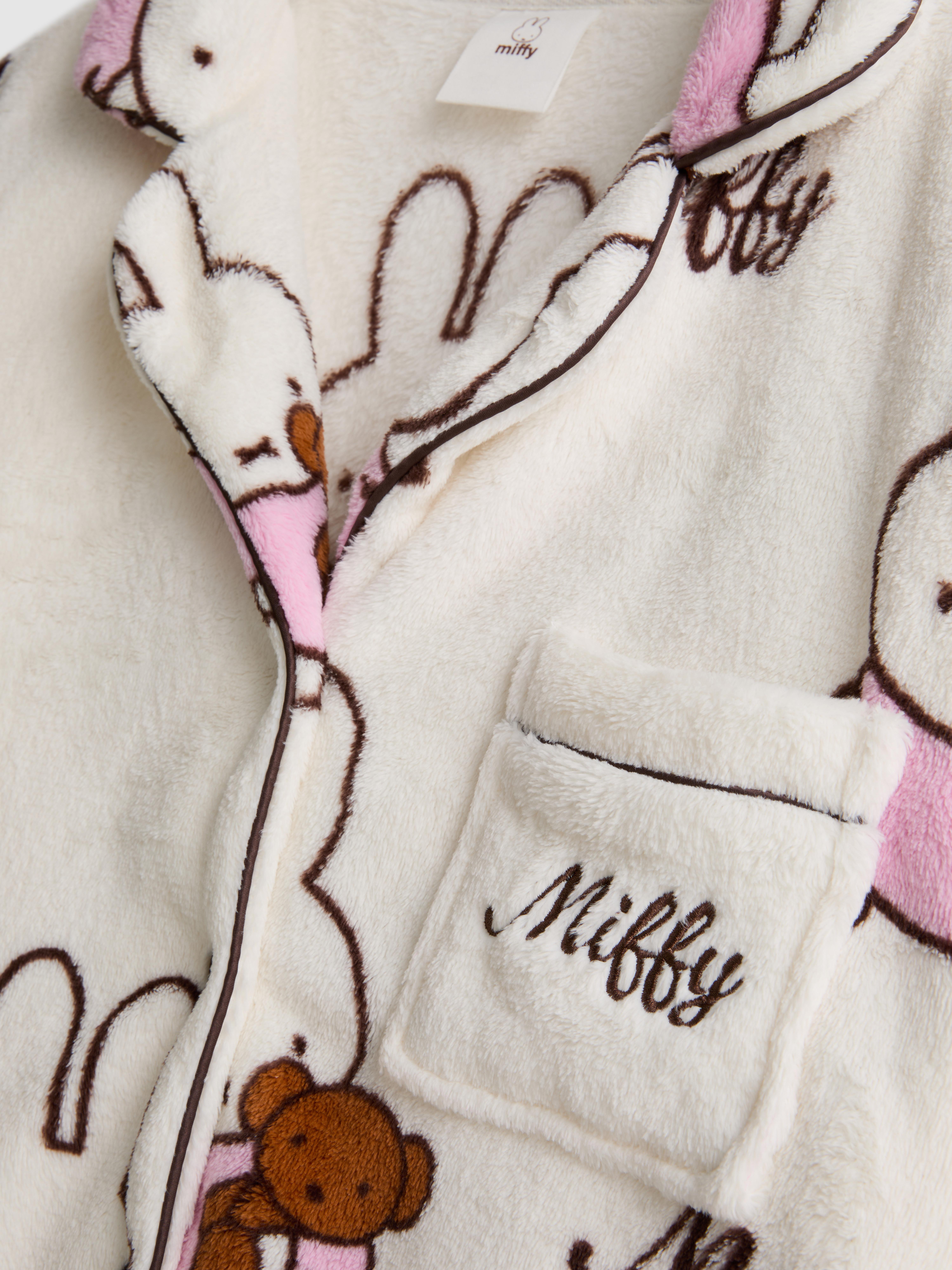 Miffy Plush Graphic Boyfriend Pajama Top