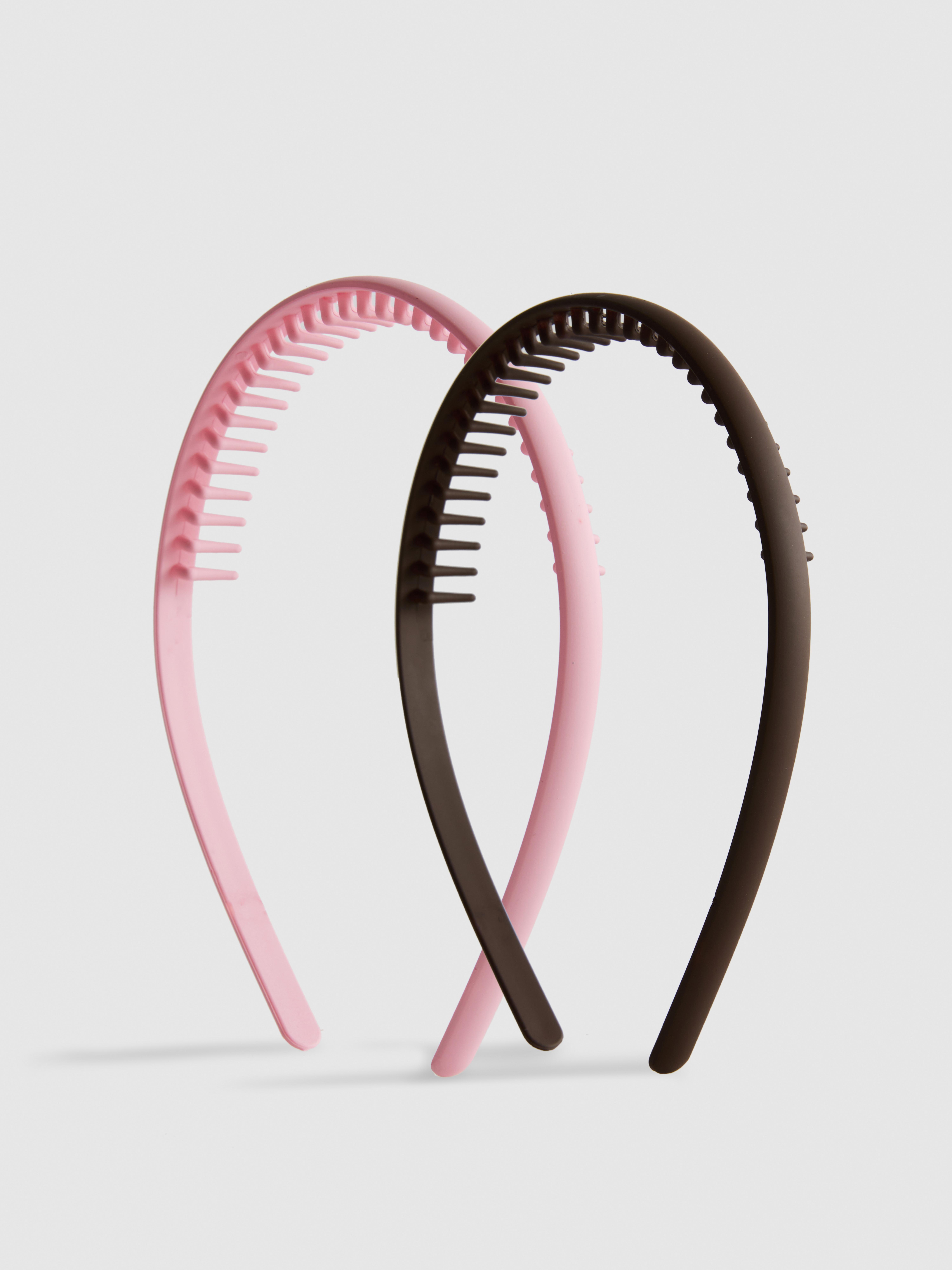 2pk Comb Headbands Pink