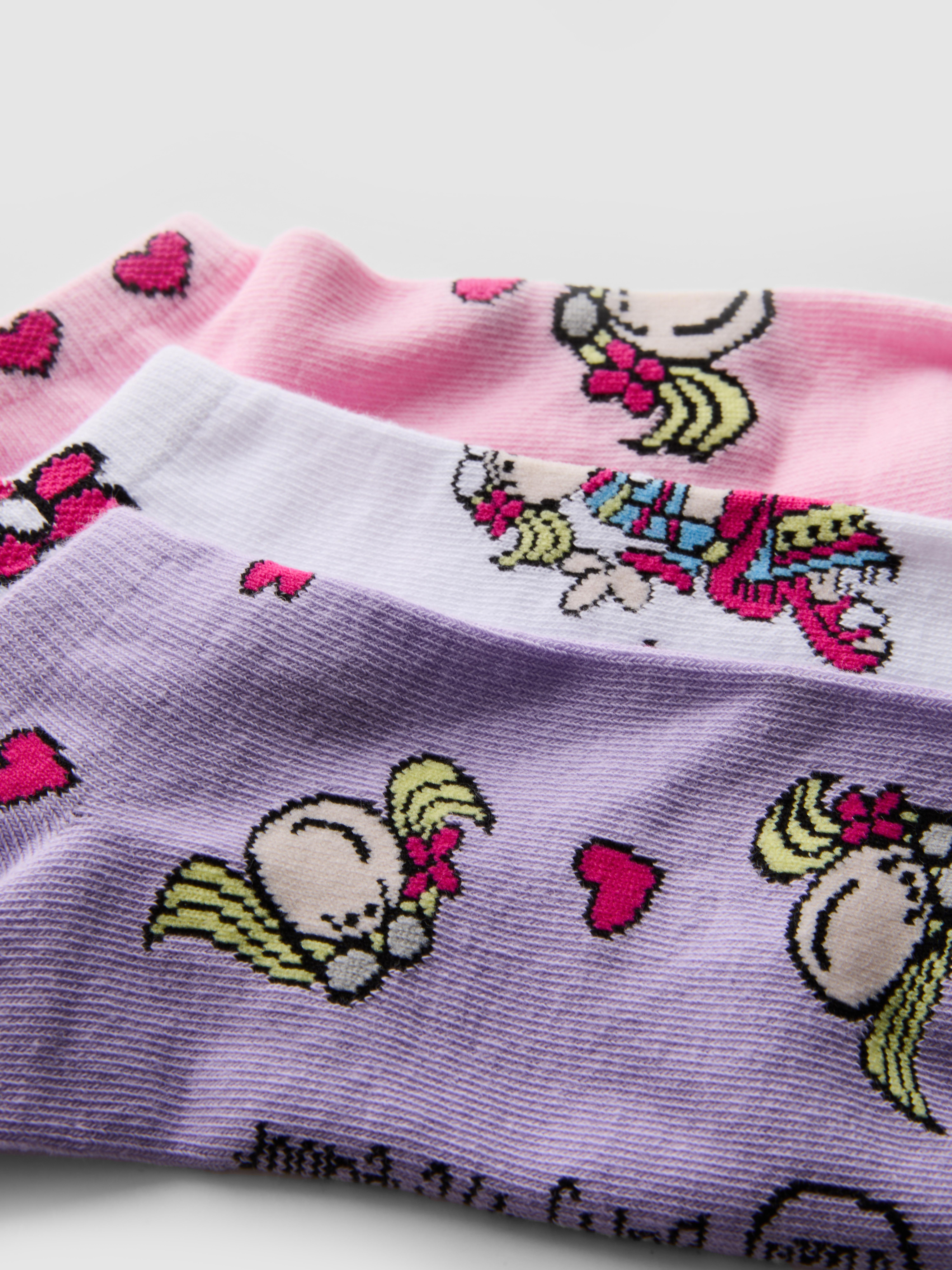 3pk Groovy Chick Pure Cotton Ankle Socks