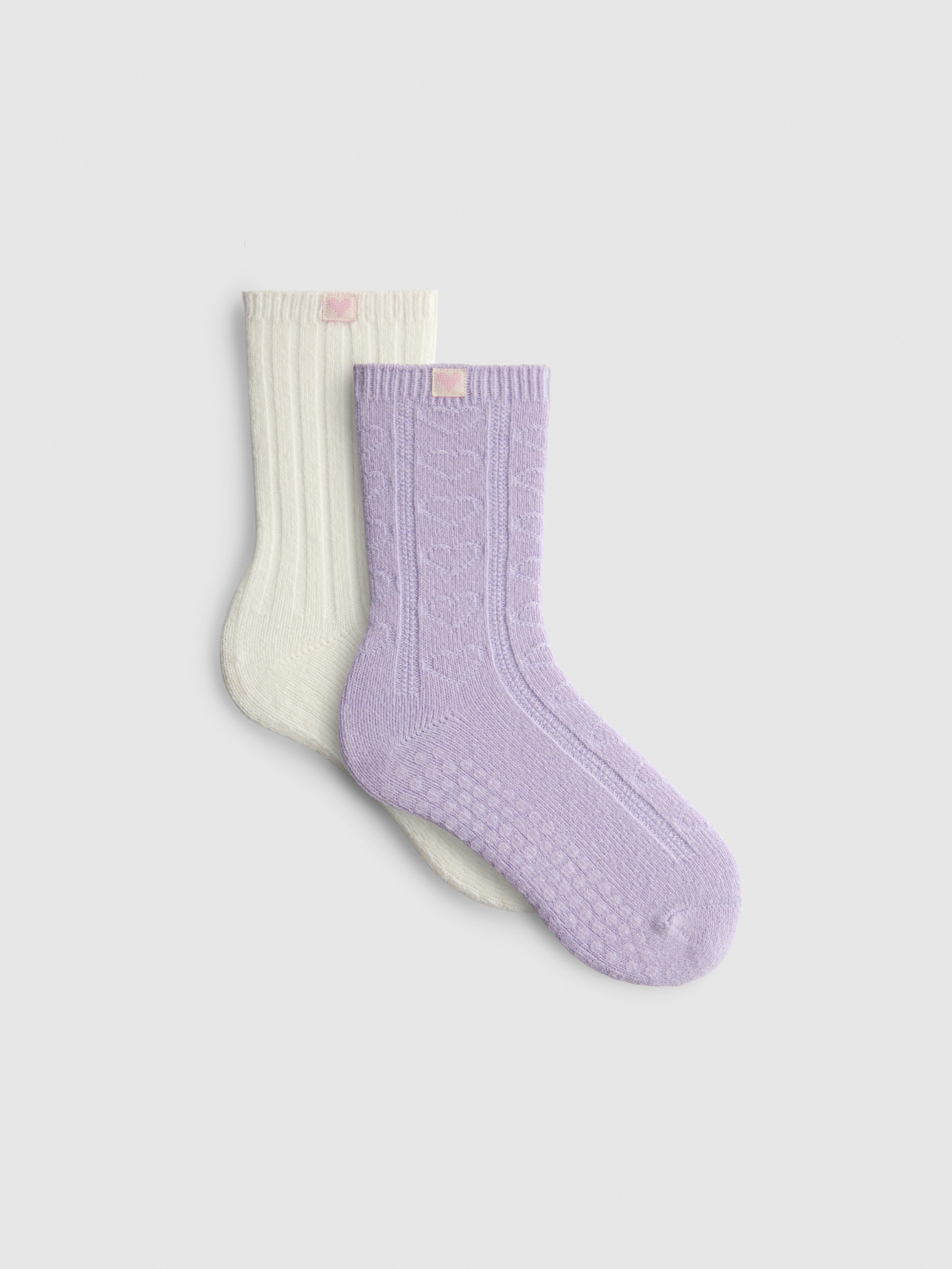 2pk Textured Cozy Socks